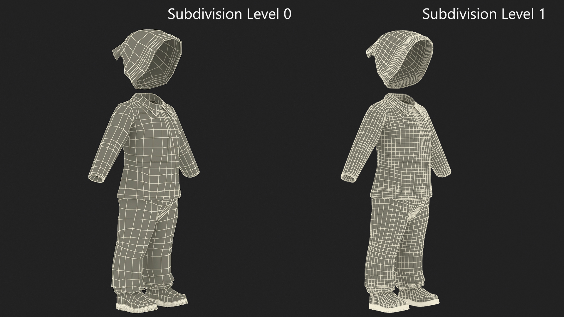 3D model Fall Clothing for One Year Old Baby