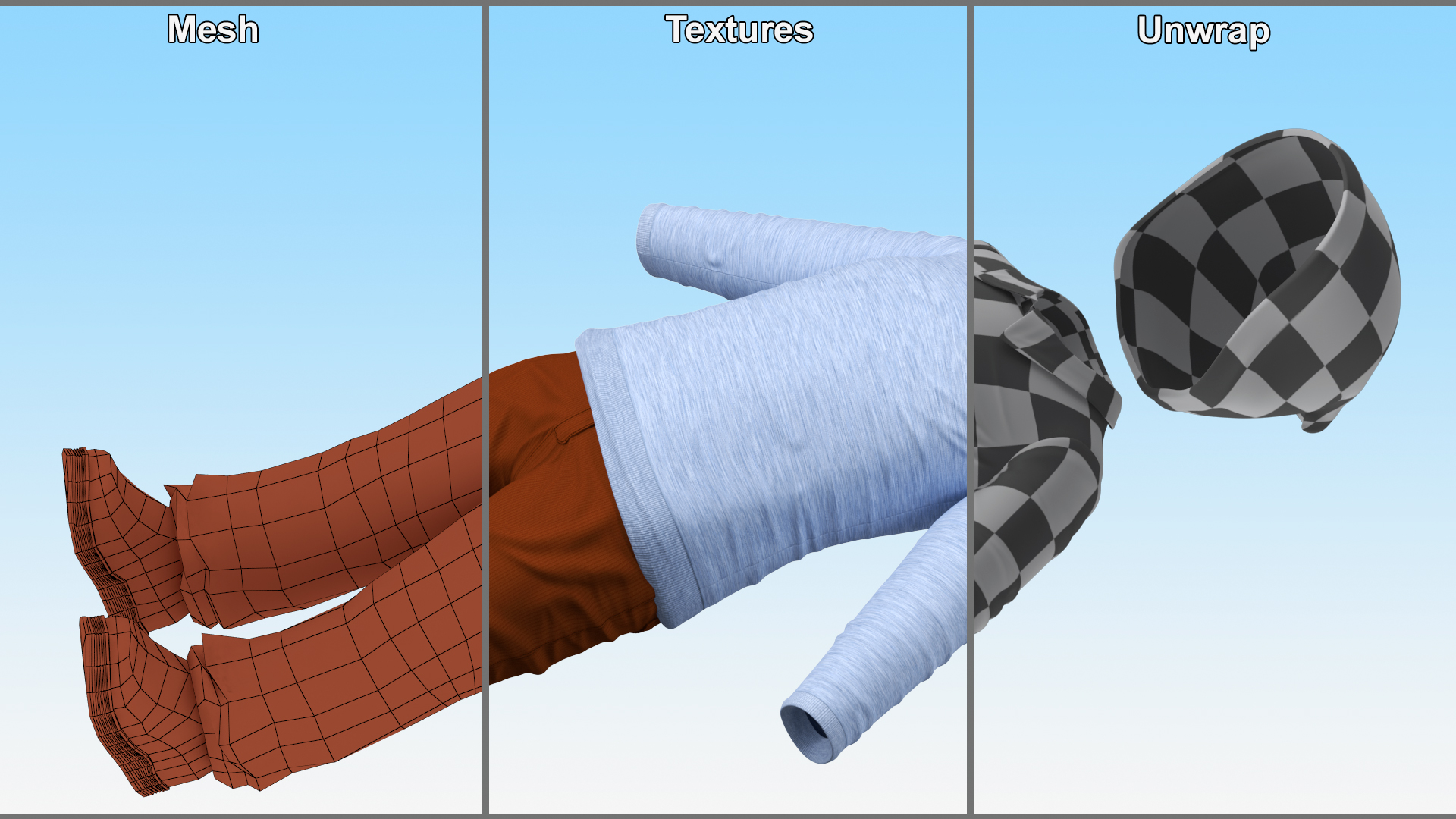 3D model Fall Clothing for One Year Old Baby