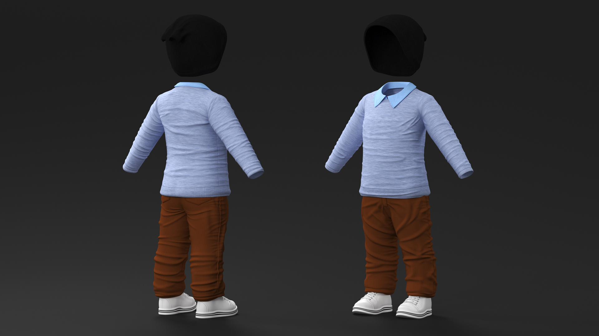 3D model Fall Clothing for One Year Old Baby