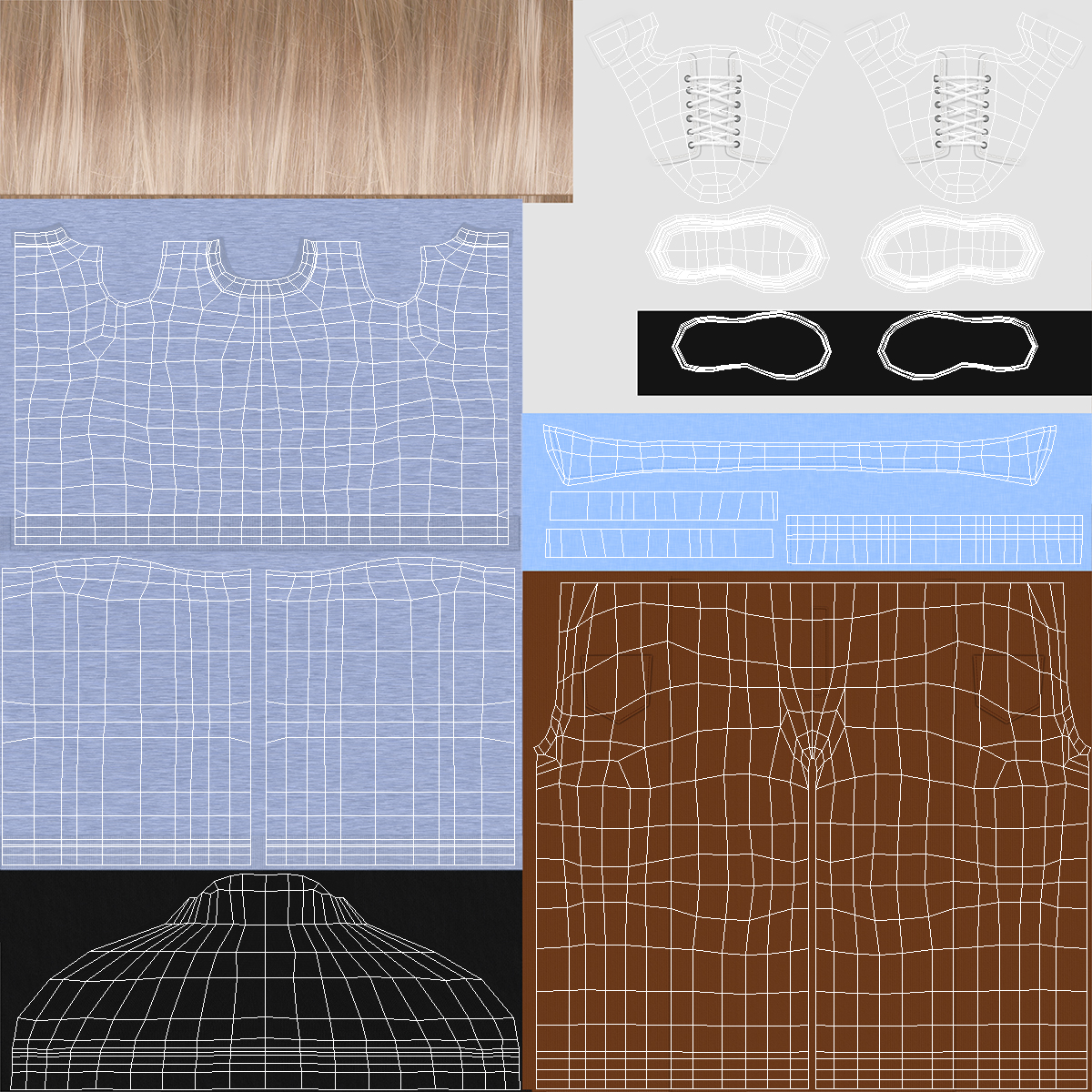 3D model Fall Clothing for One Year Old Baby