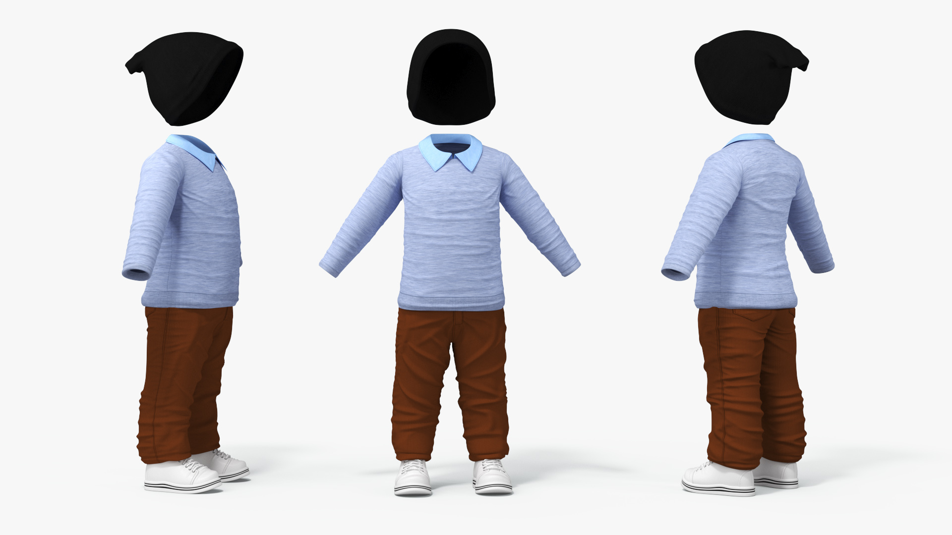 3D model Fall Clothing for One Year Old Baby