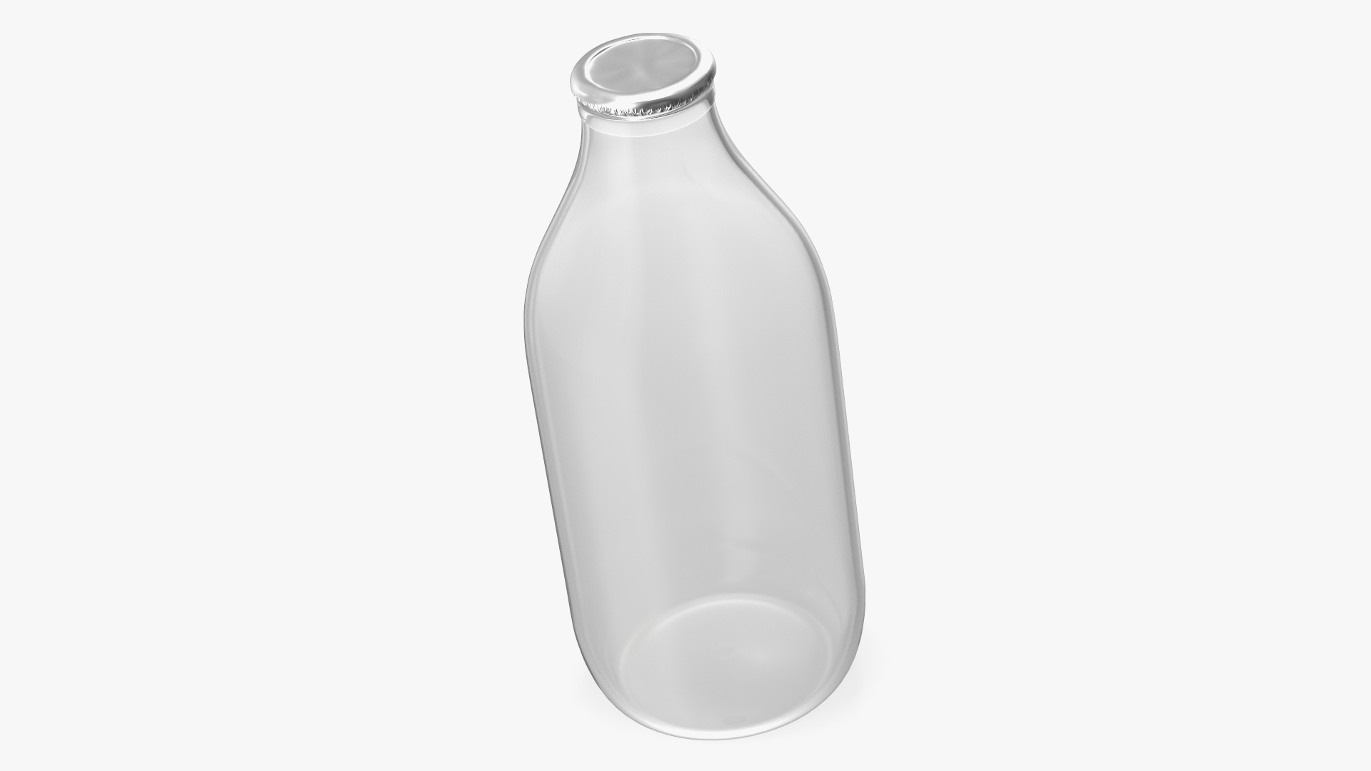 3D model Glass Bottle One Pint with Foil Top