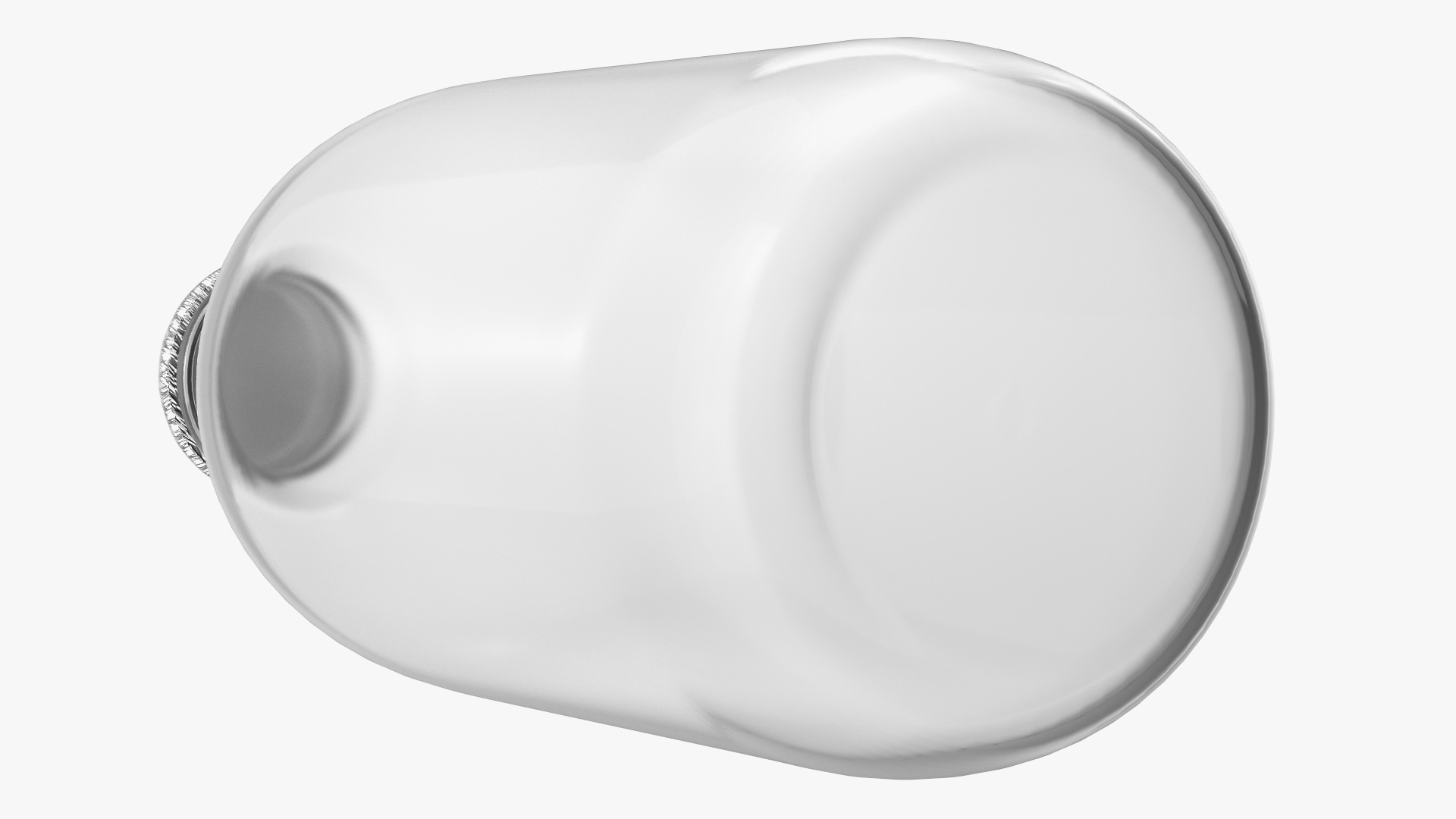 3D model Glass Bottle One Pint with Foil Top