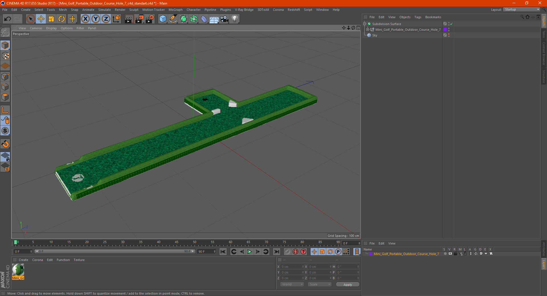 3D model Mini Golf Portable Outdoor Course Hole 7