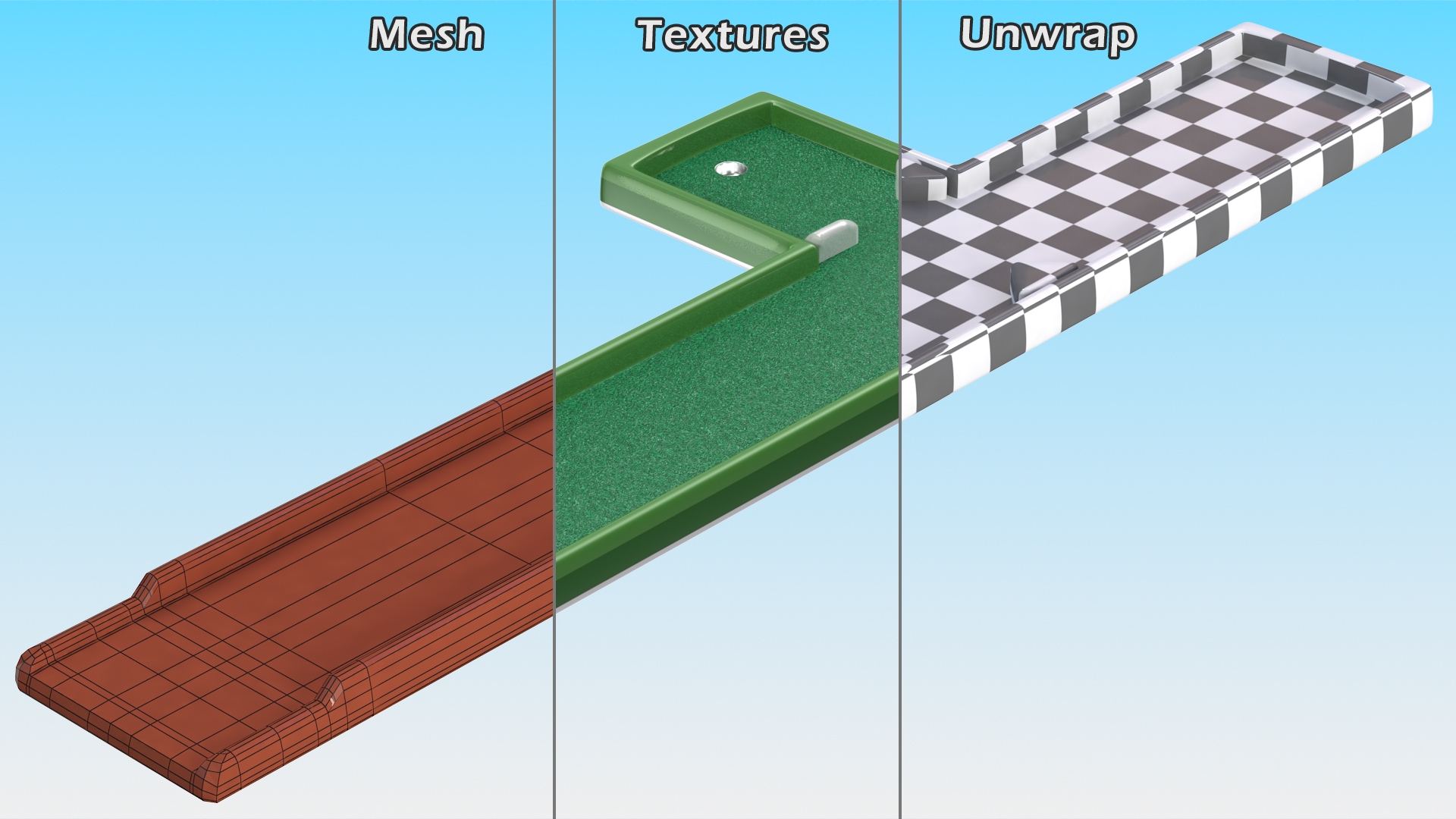 3D model Mini Golf Portable Outdoor Course Hole 7