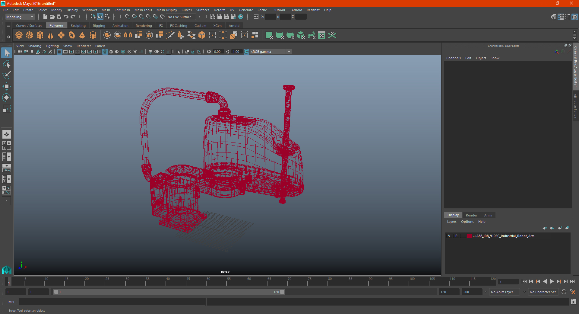 ABB IRB 910SC Industrial Robot Arm 3D model