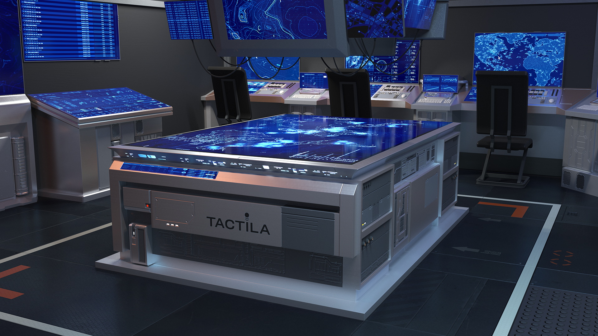 Sci Fi Command Room Blue 3D model
