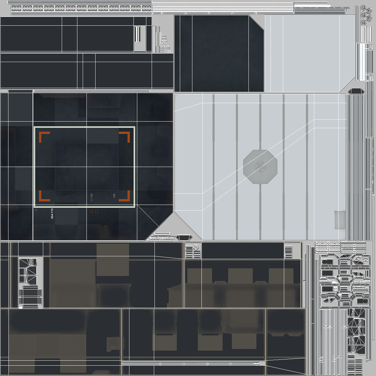 Sci Fi Command Room Blue 3D model