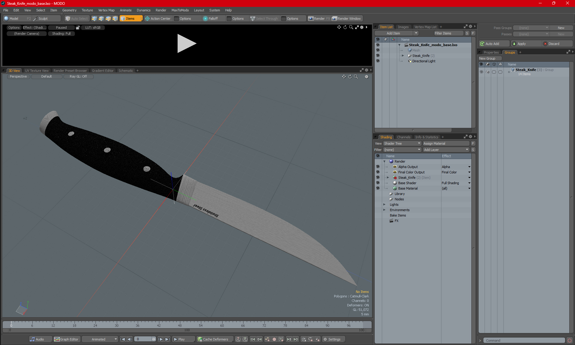 3D Steak Knife