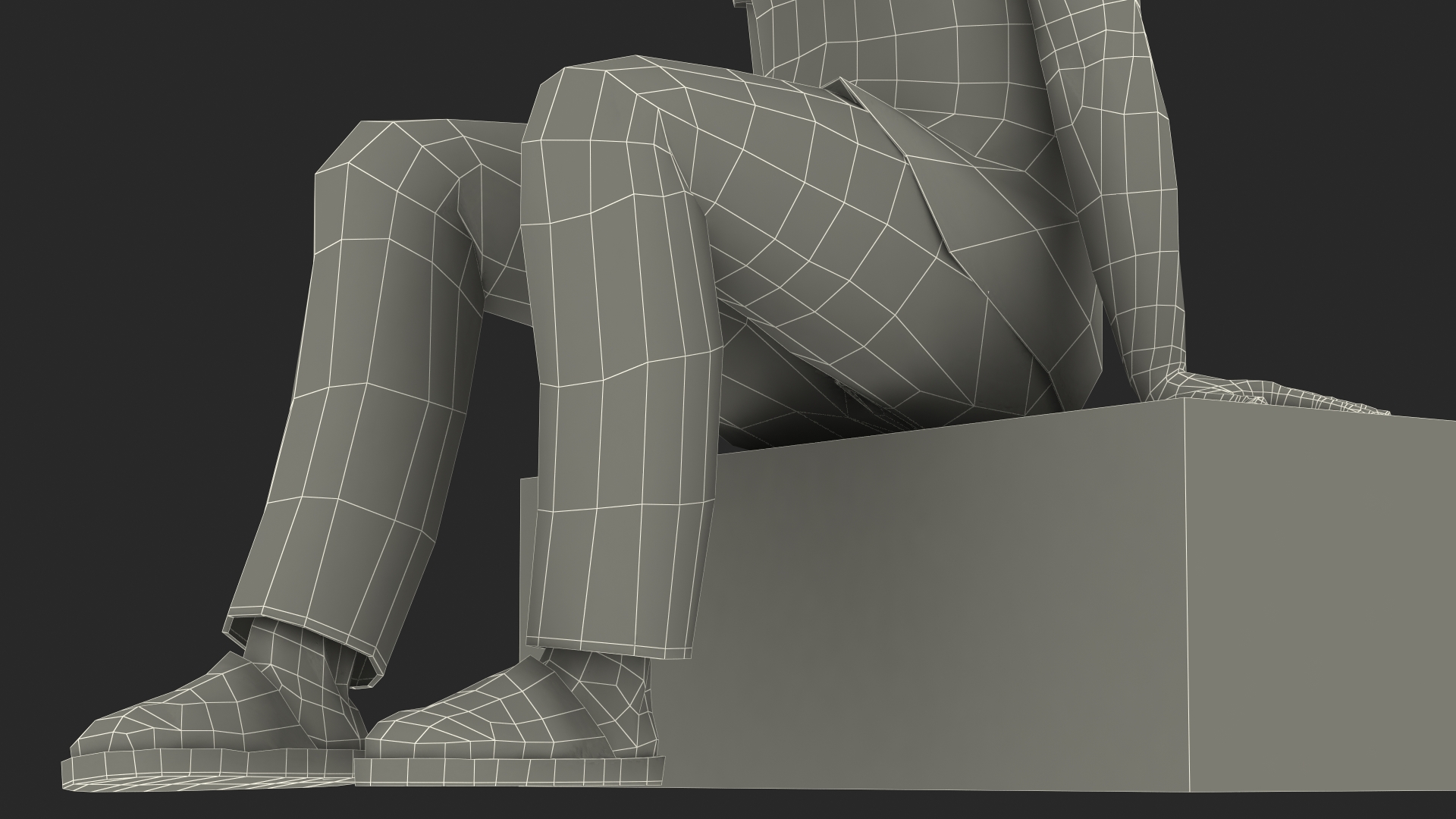 3D Sitting Child Boy Home Style model