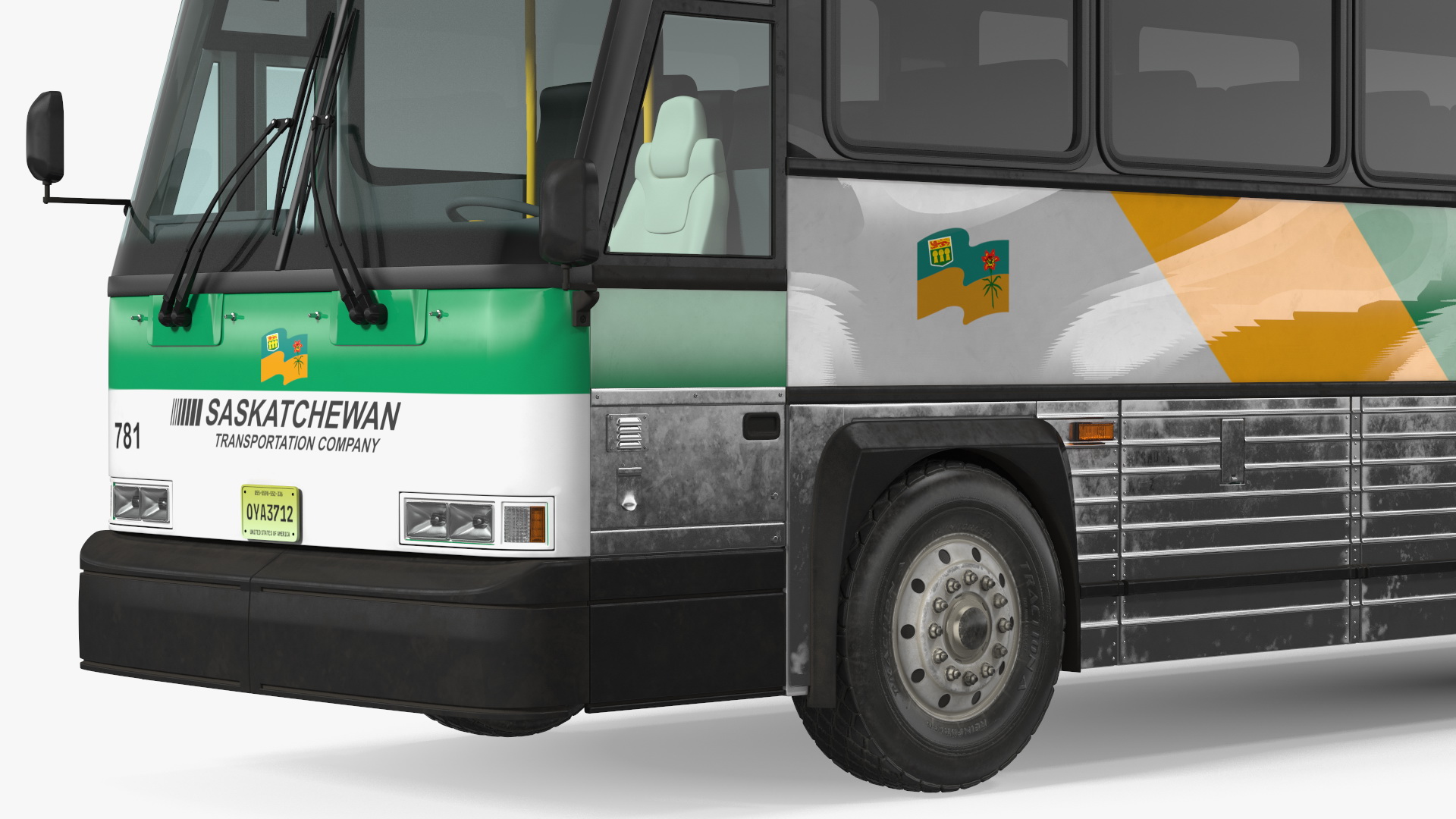 3D model Intercity Bus MCI 102DL3 Simple Interior