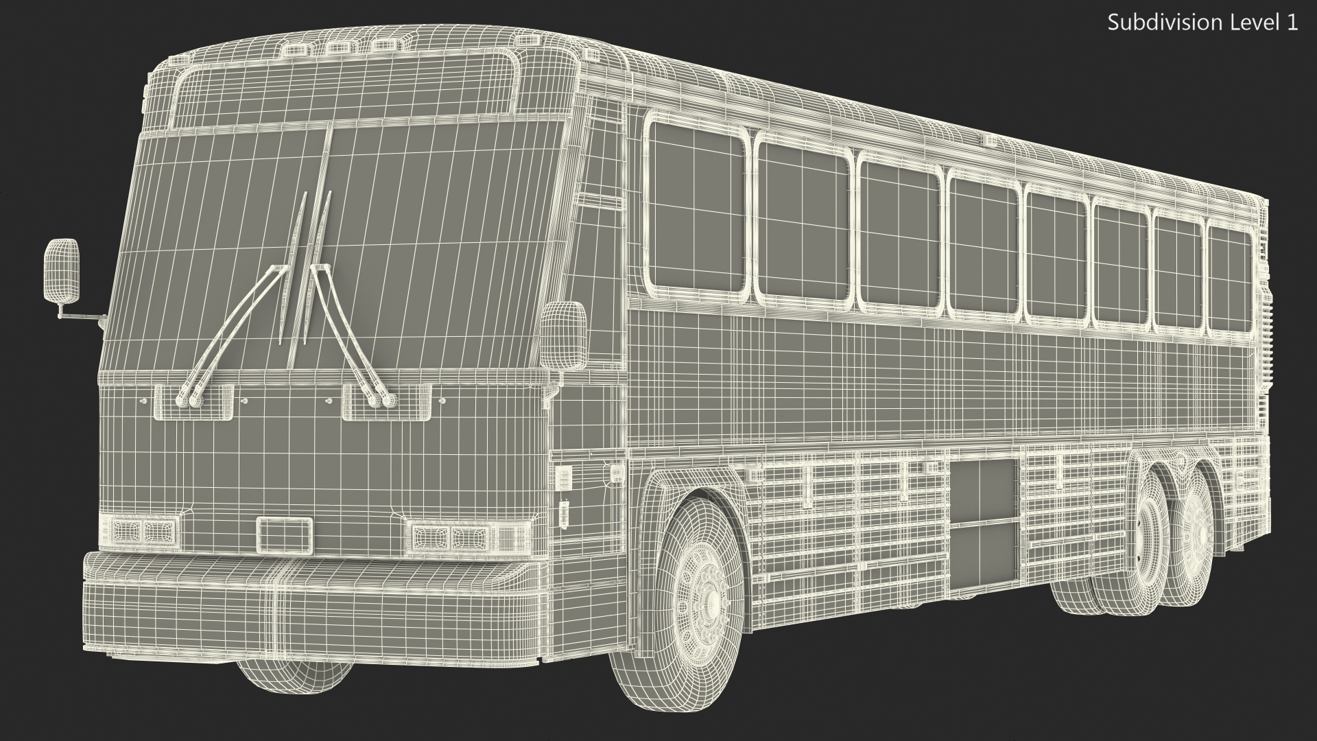 3D model Intercity Bus MCI 102DL3 Simple Interior