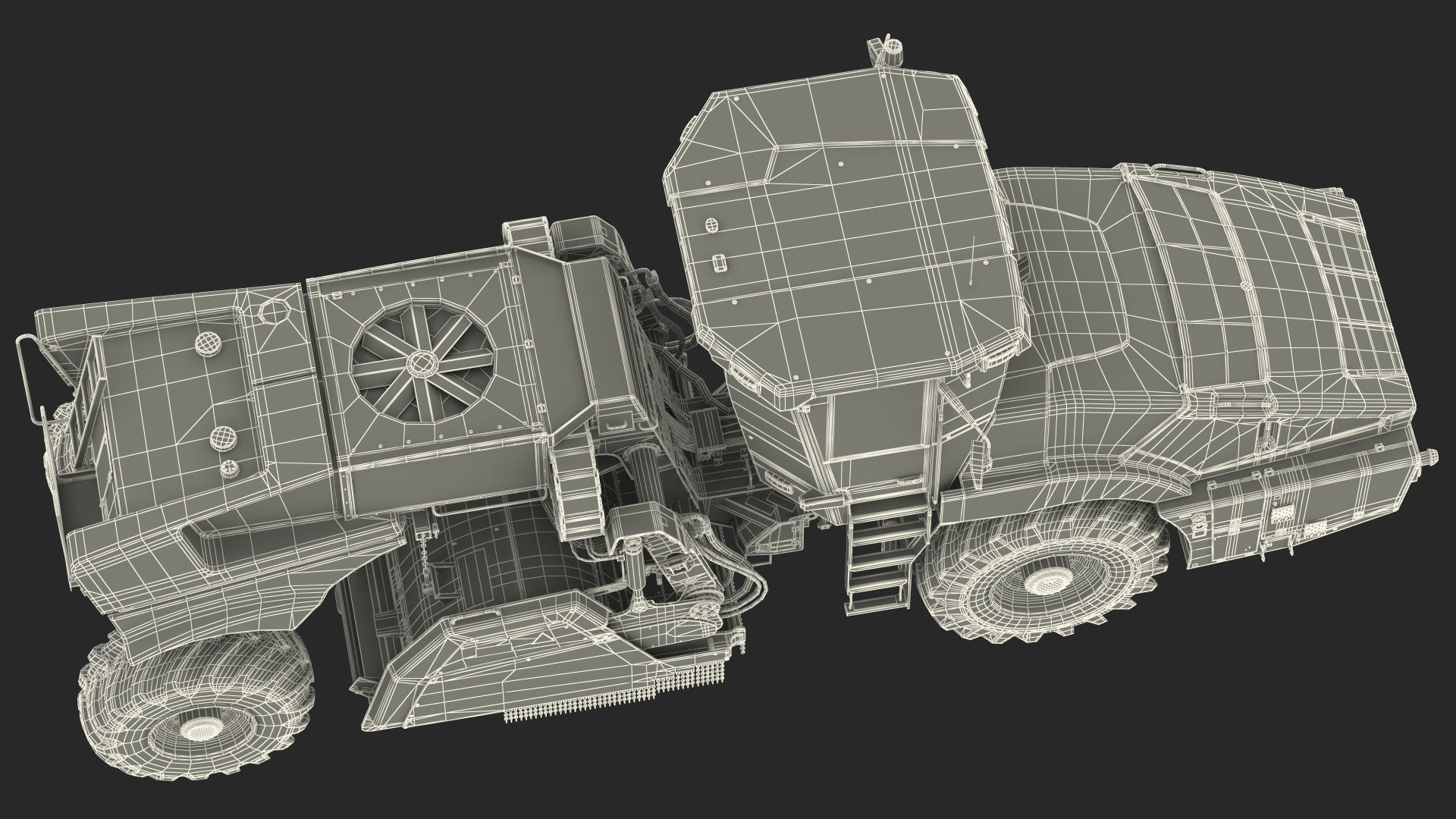 3D Road Recycler and Soil Stabilizer model