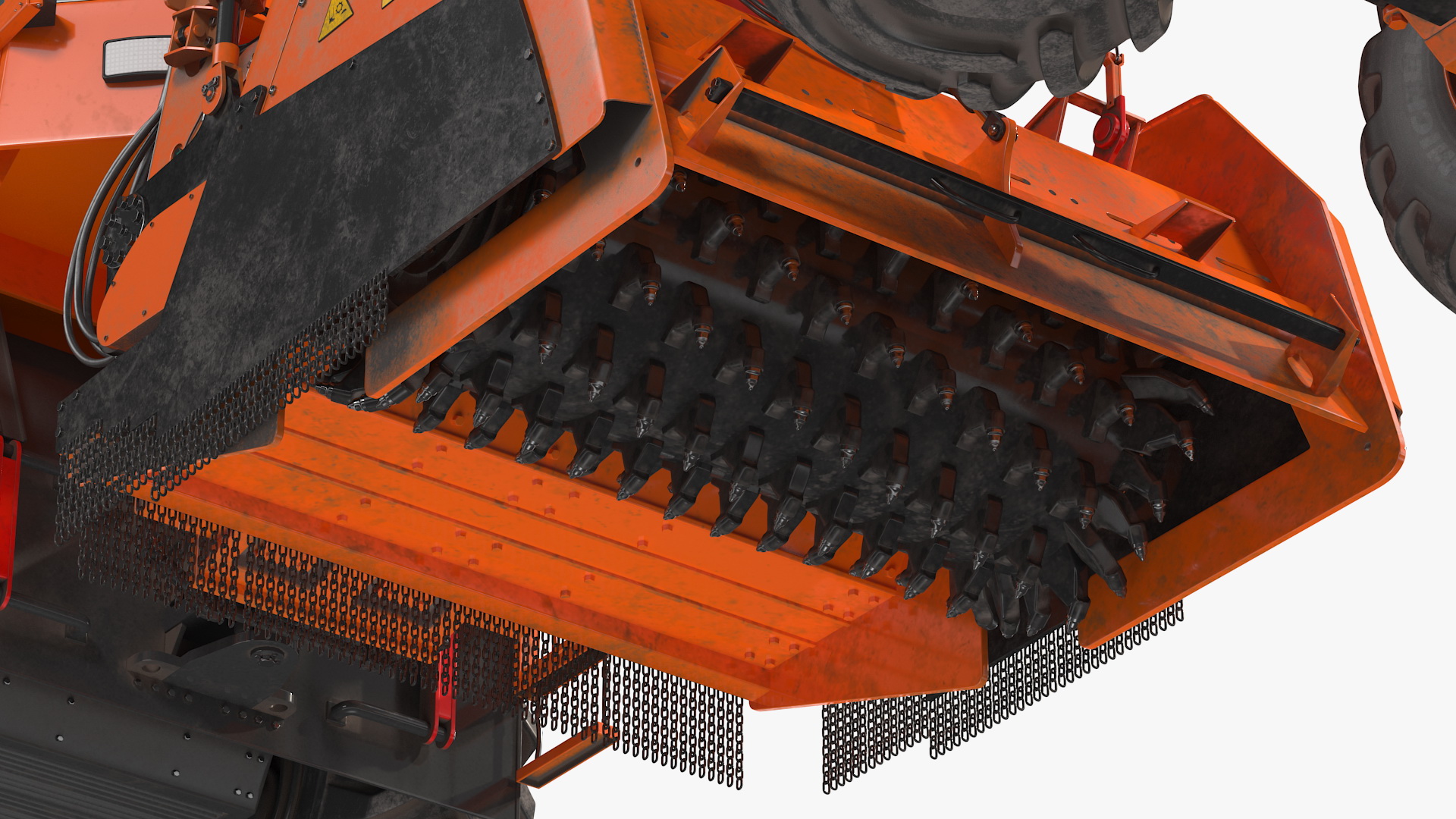 3D Road Recycler and Soil Stabilizer model