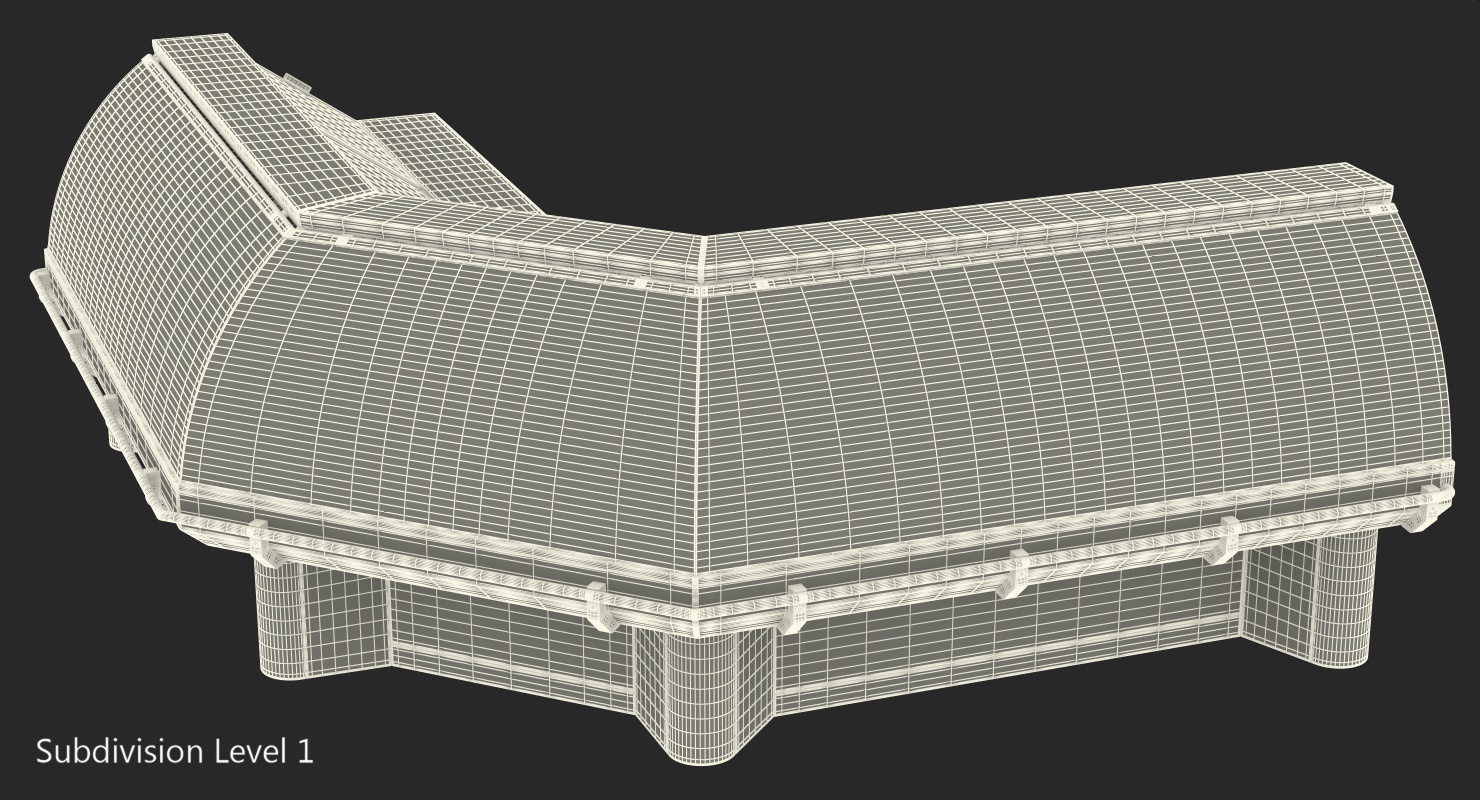 3D Bend Glass Meat Display Counter
