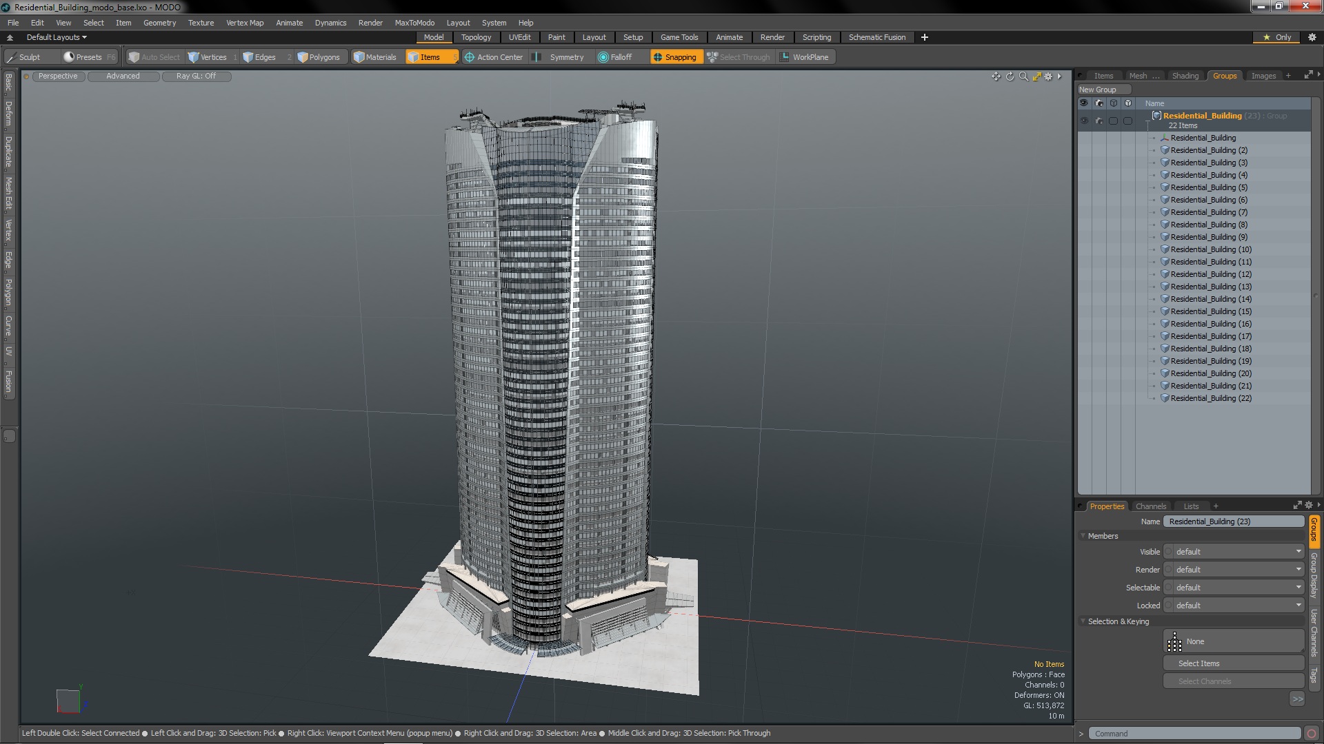 3D model Residential Building