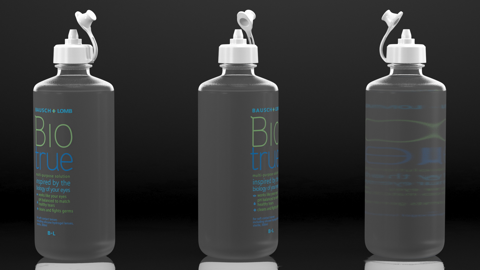 3D Contact Lens Liquid Open Bio True model
