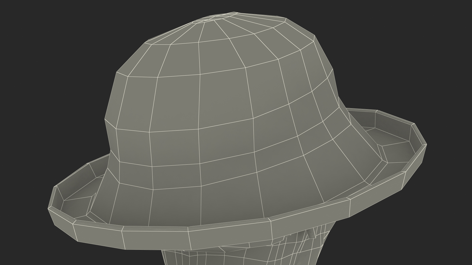 3D Chinese Old Lady Head Wearing Hat model