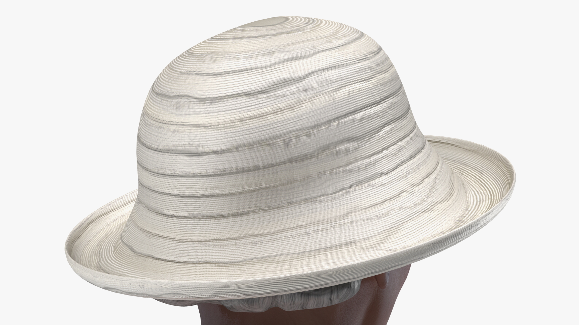 3D Chinese Old Lady Head Wearing Hat model