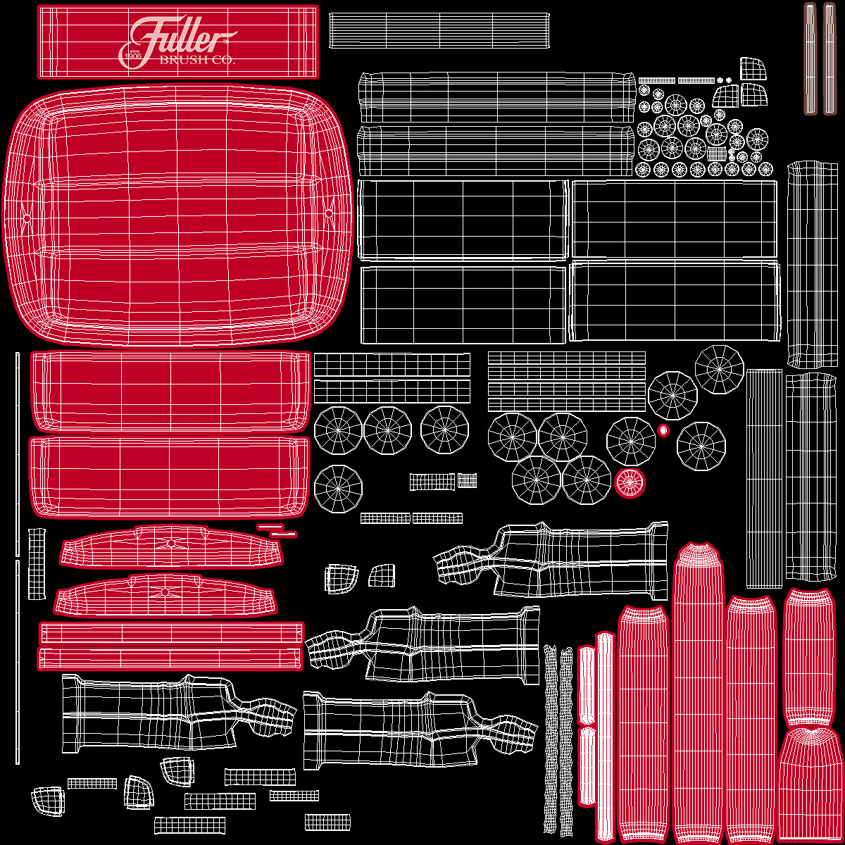 3D model Fuller Electrostatic Carpet and Floor Sweeper