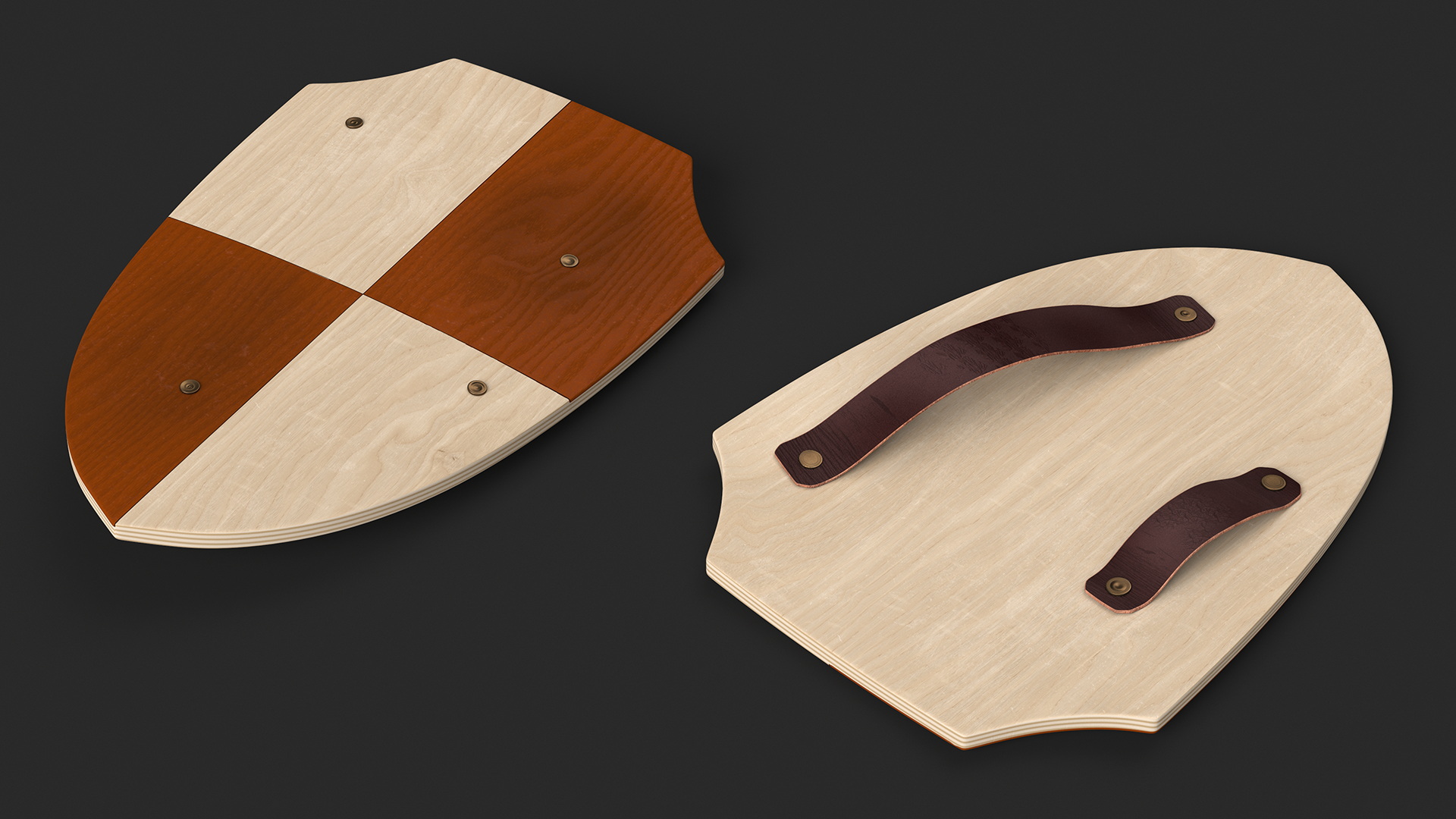3D Toy Wooden Sword and Shield Fur