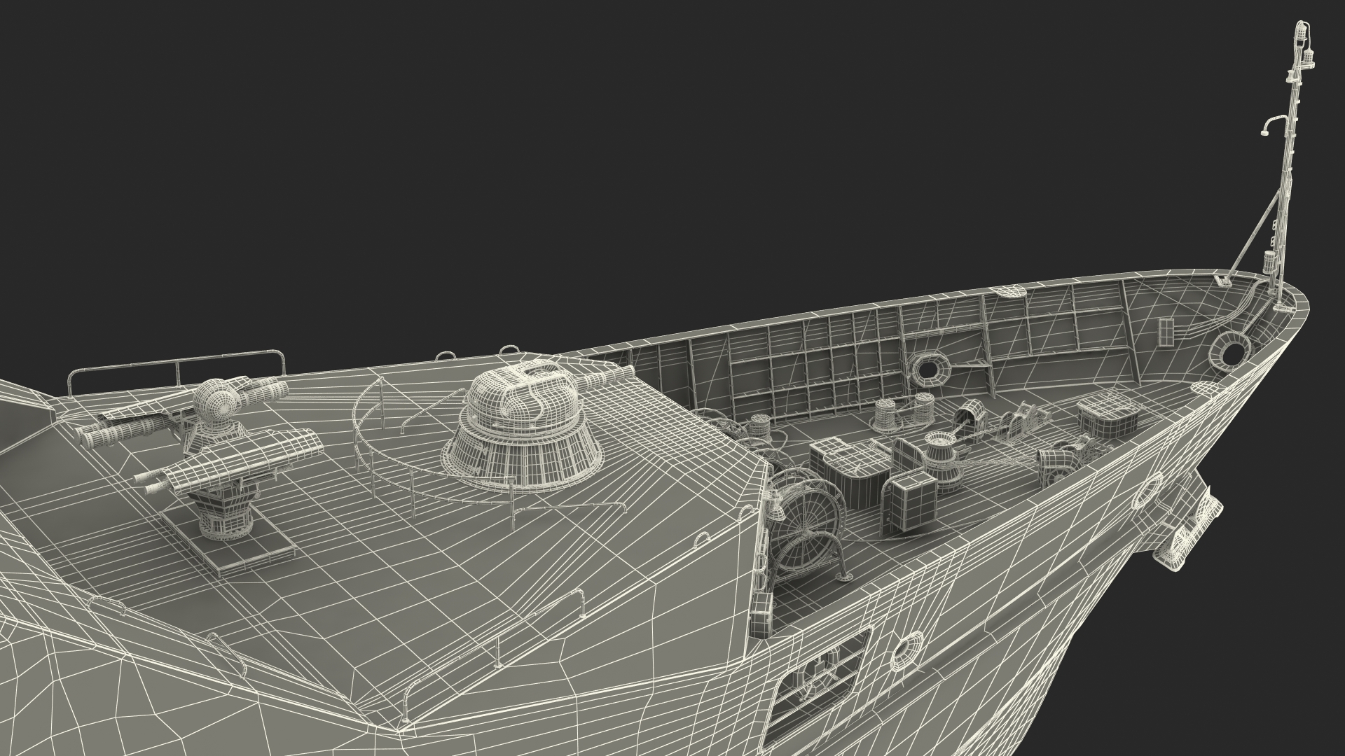 3D Coast Guard Ship with Helicopter Rigged for Maya model