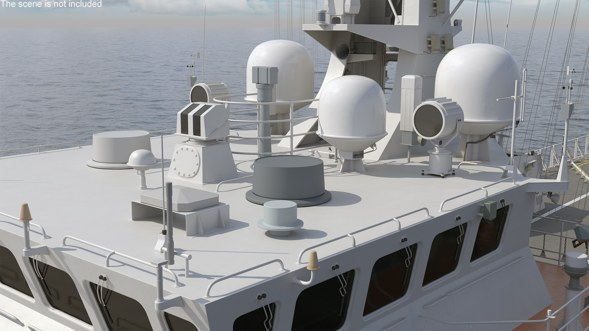 3D Coast Guard Ship with Helicopter Rigged for Maya model