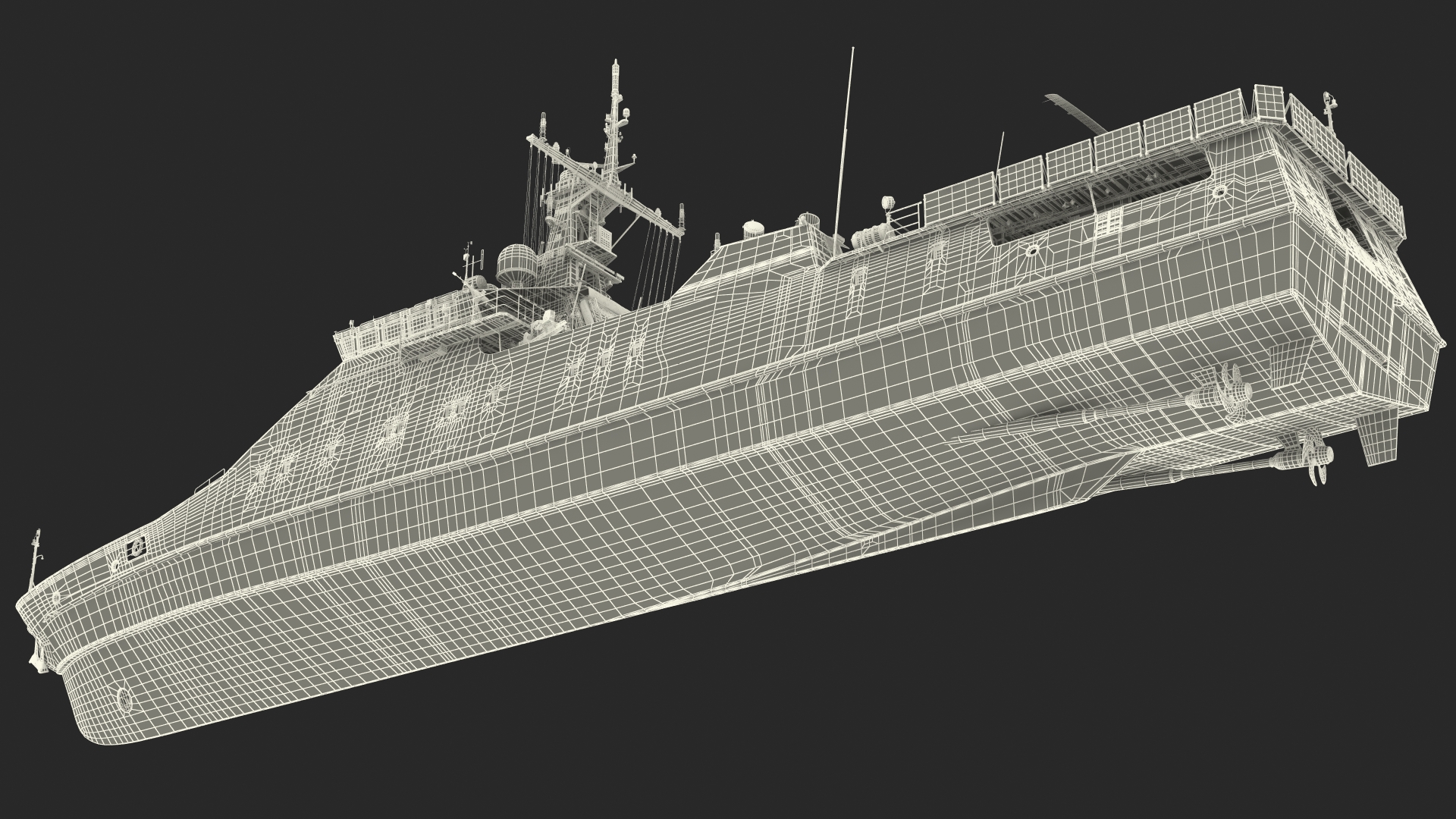 3D Coast Guard Ship with Helicopter Rigged for Maya model