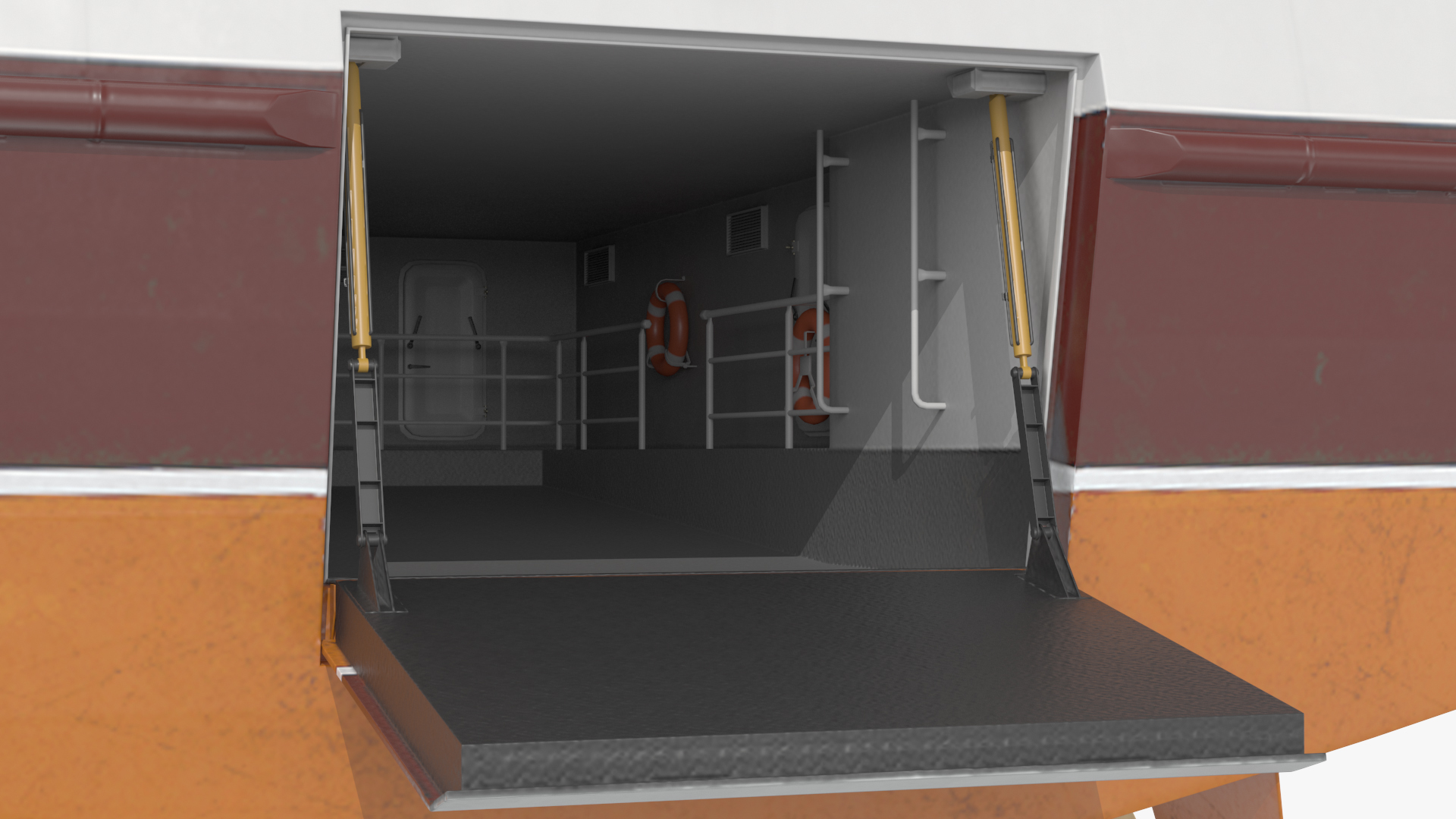 3D Coast Guard Ship with Helicopter Rigged for Maya model