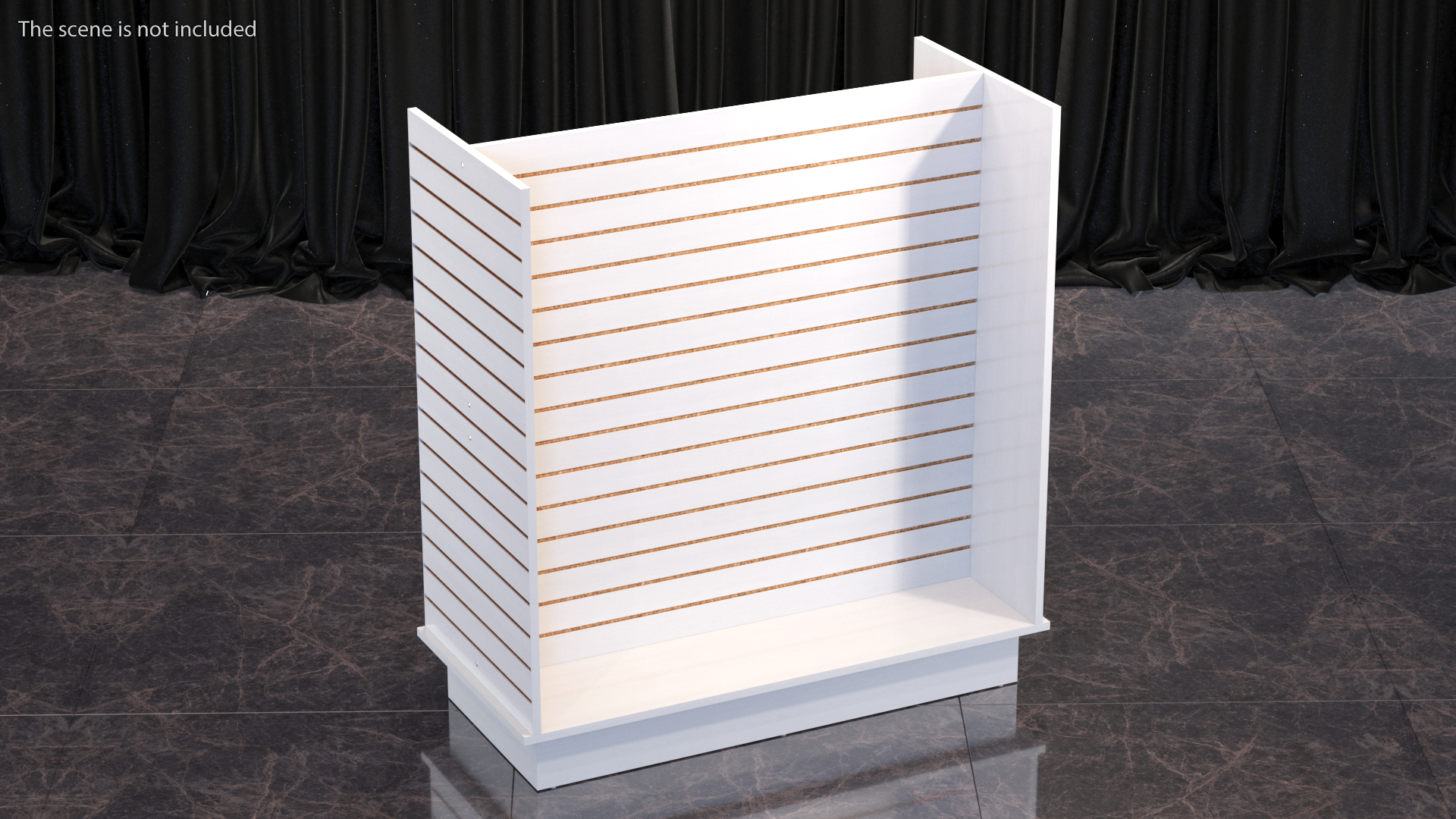 3D model Freestanding Slatwall Display White