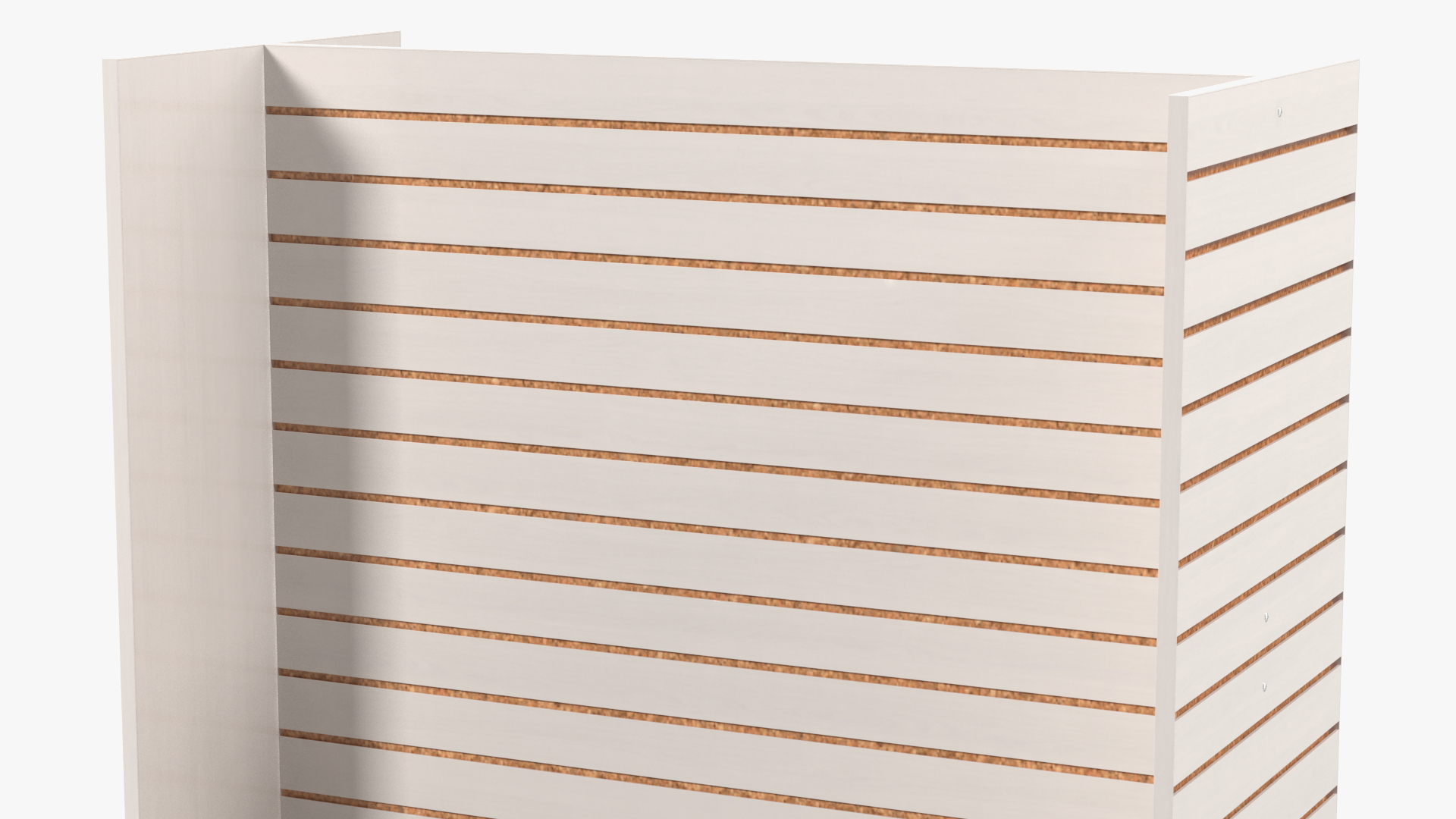 3D model Freestanding Slatwall Display White