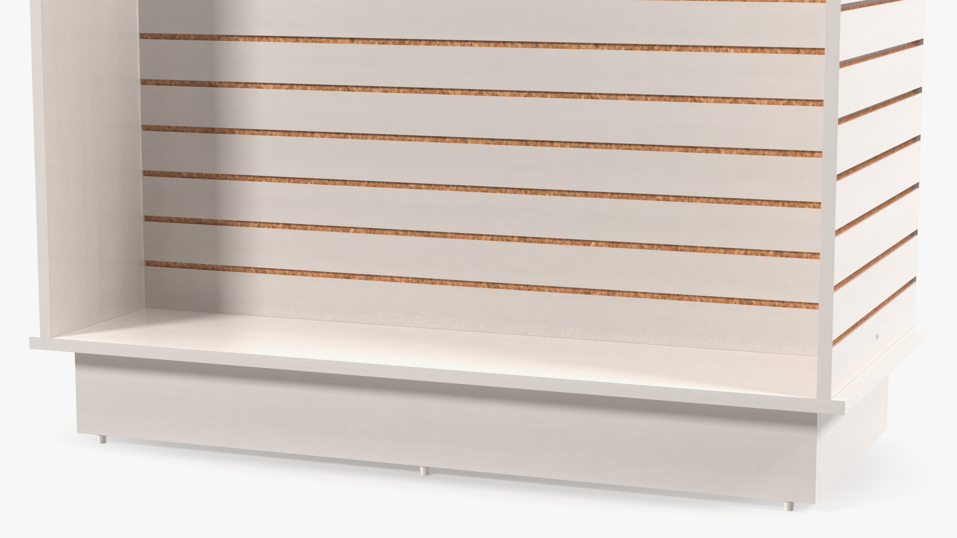 3D model Freestanding Slatwall Display White