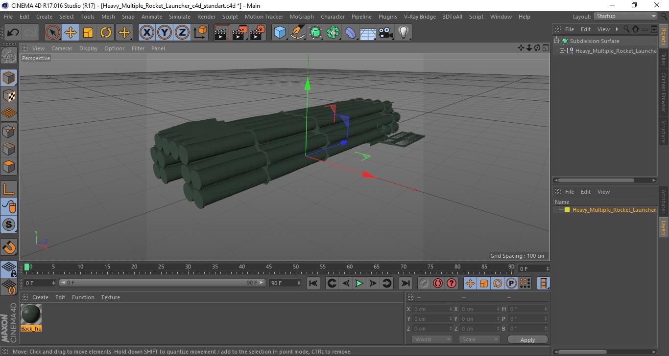 3D model Heavy Multiple Rocket Launcher