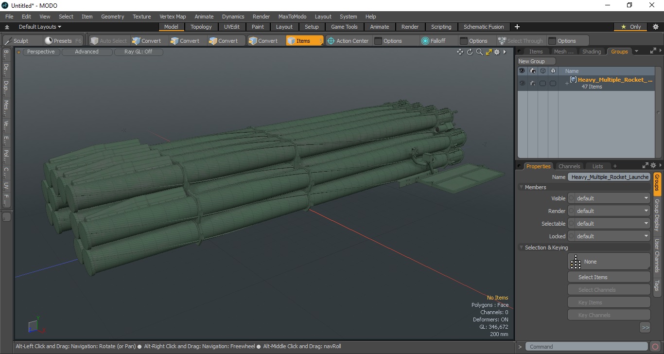 3D model Heavy Multiple Rocket Launcher