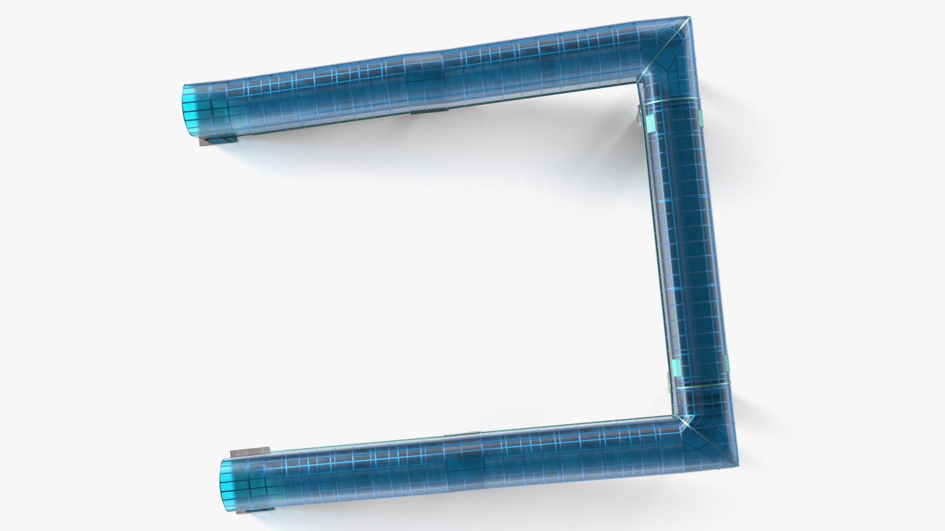 Above Ground Pedestrian Crossing 2-lane Road 3D model