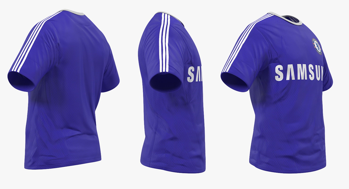 3D model Soccer or Football Player Chelsea Rigged