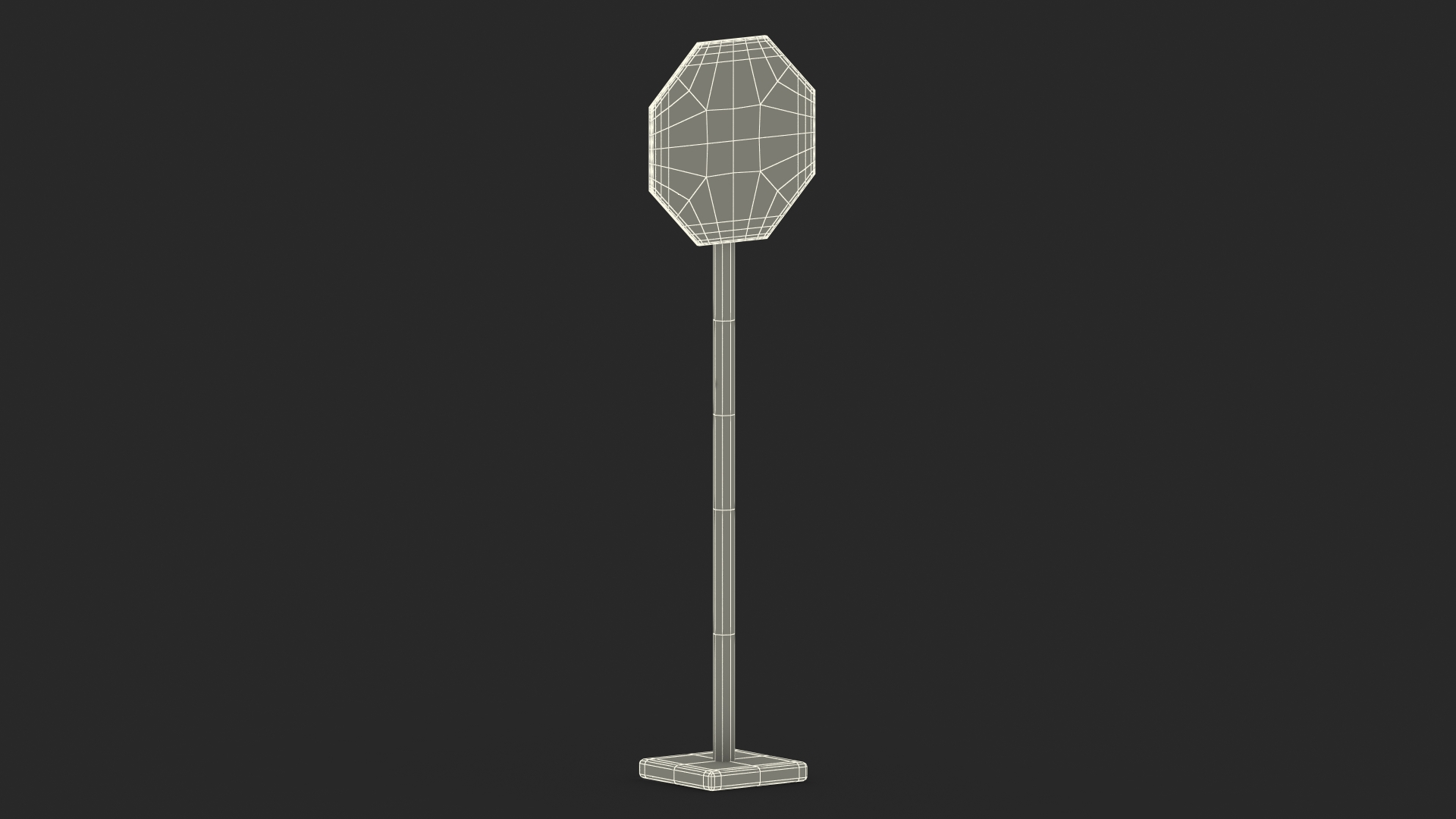 Road Sign Stop 3D model