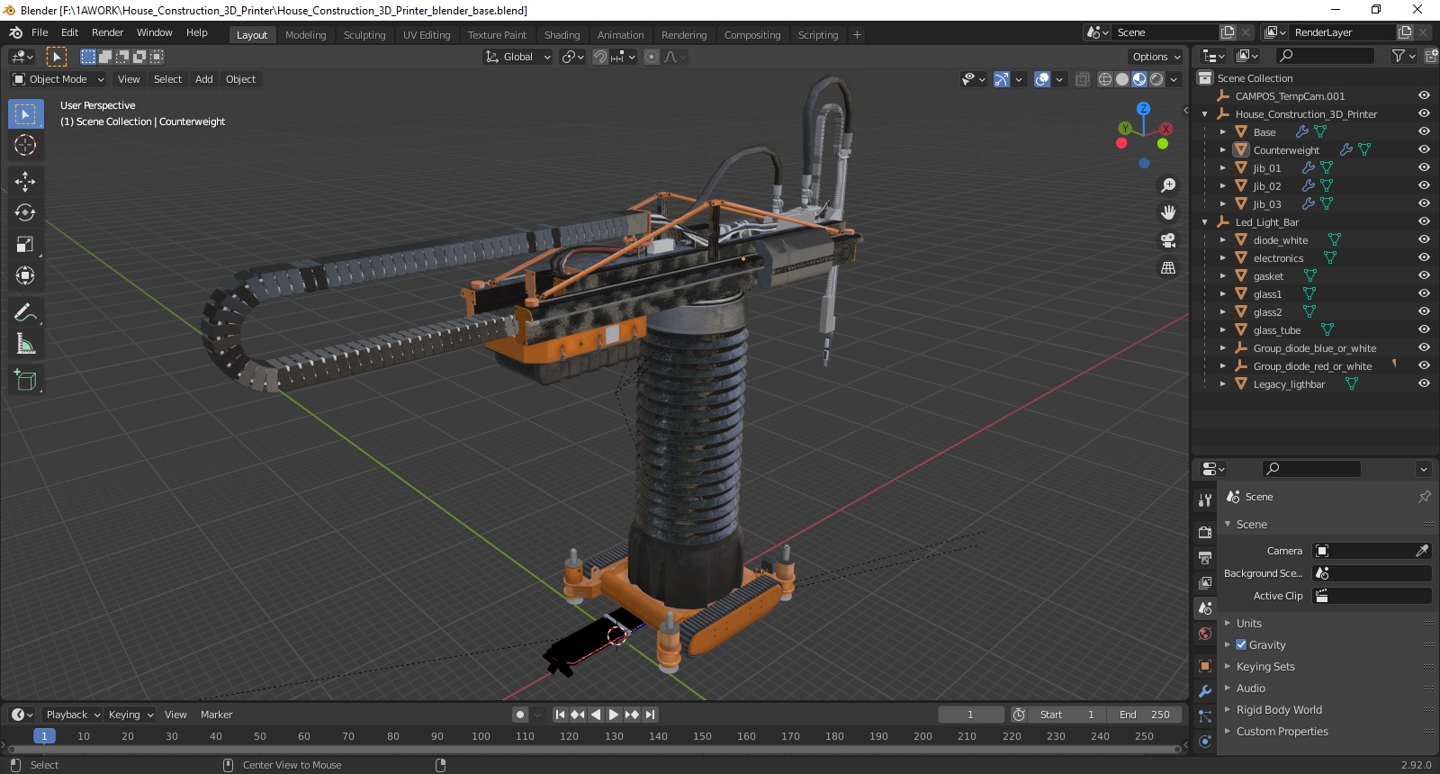House Construction 3D Printer 3D model