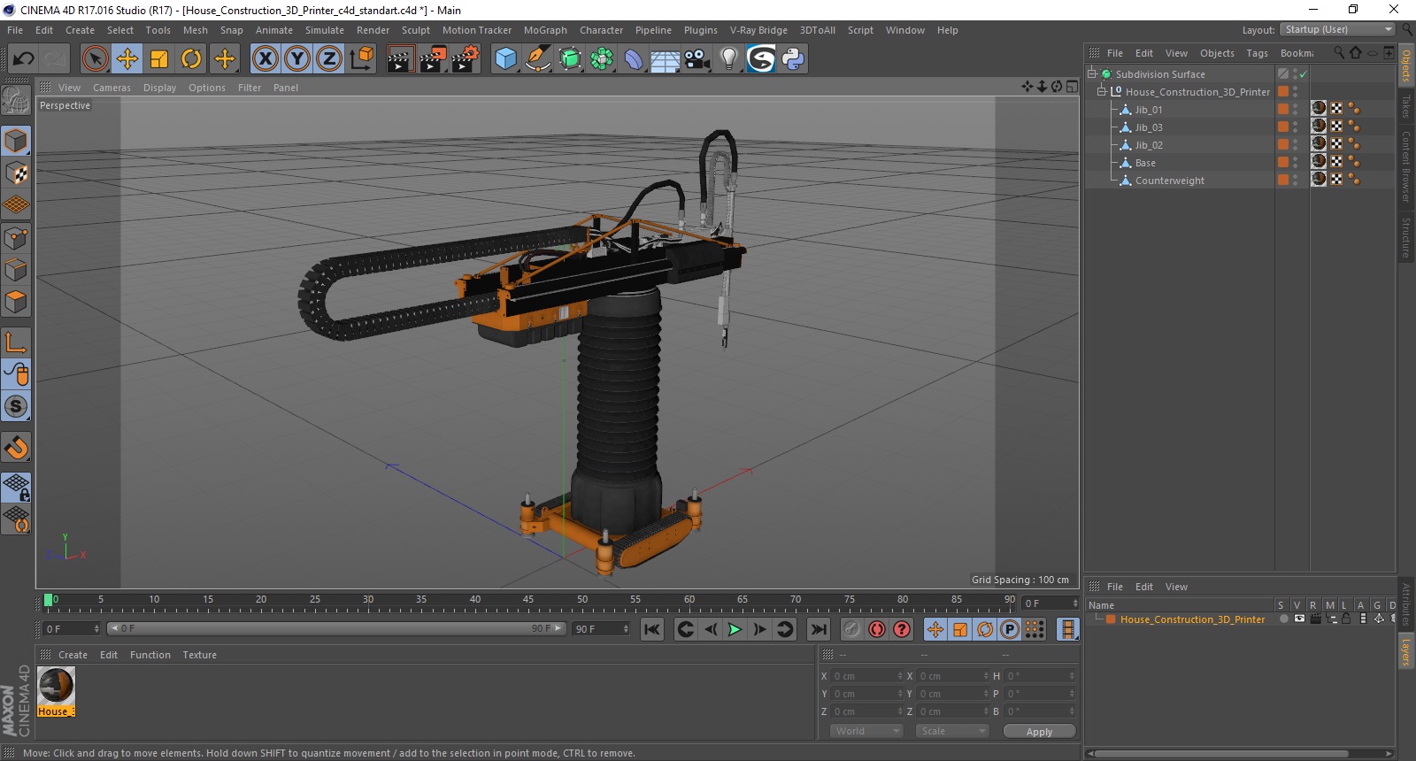 House Construction 3D Printer 3D model