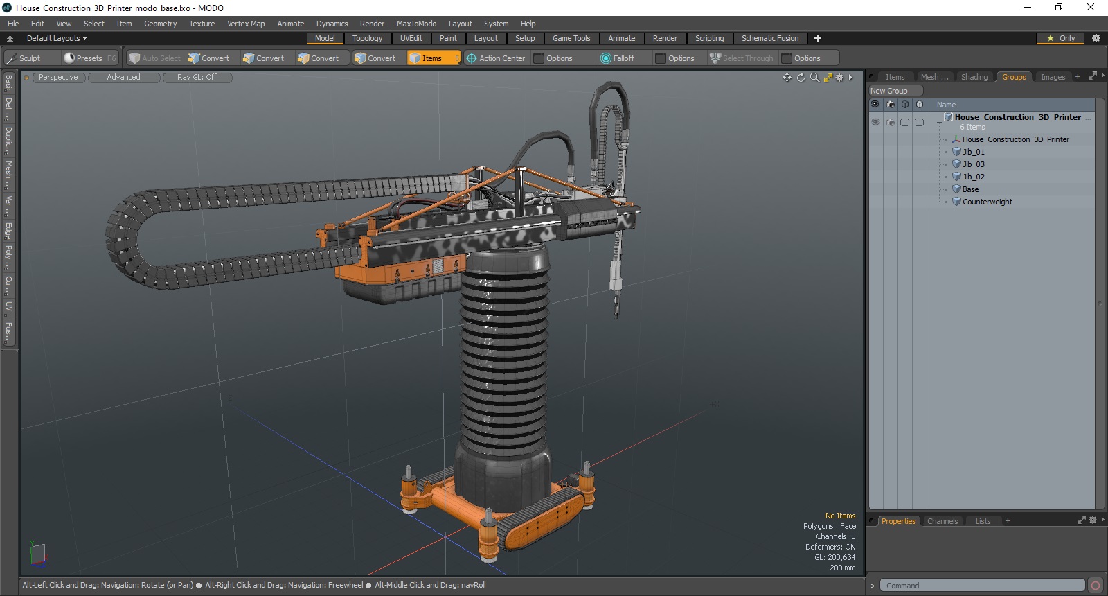 House Construction 3D Printer 3D model