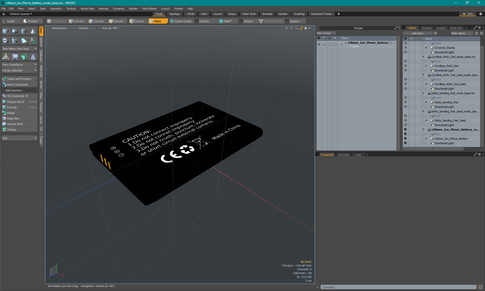 3D model Lithium Ion Phone Battery