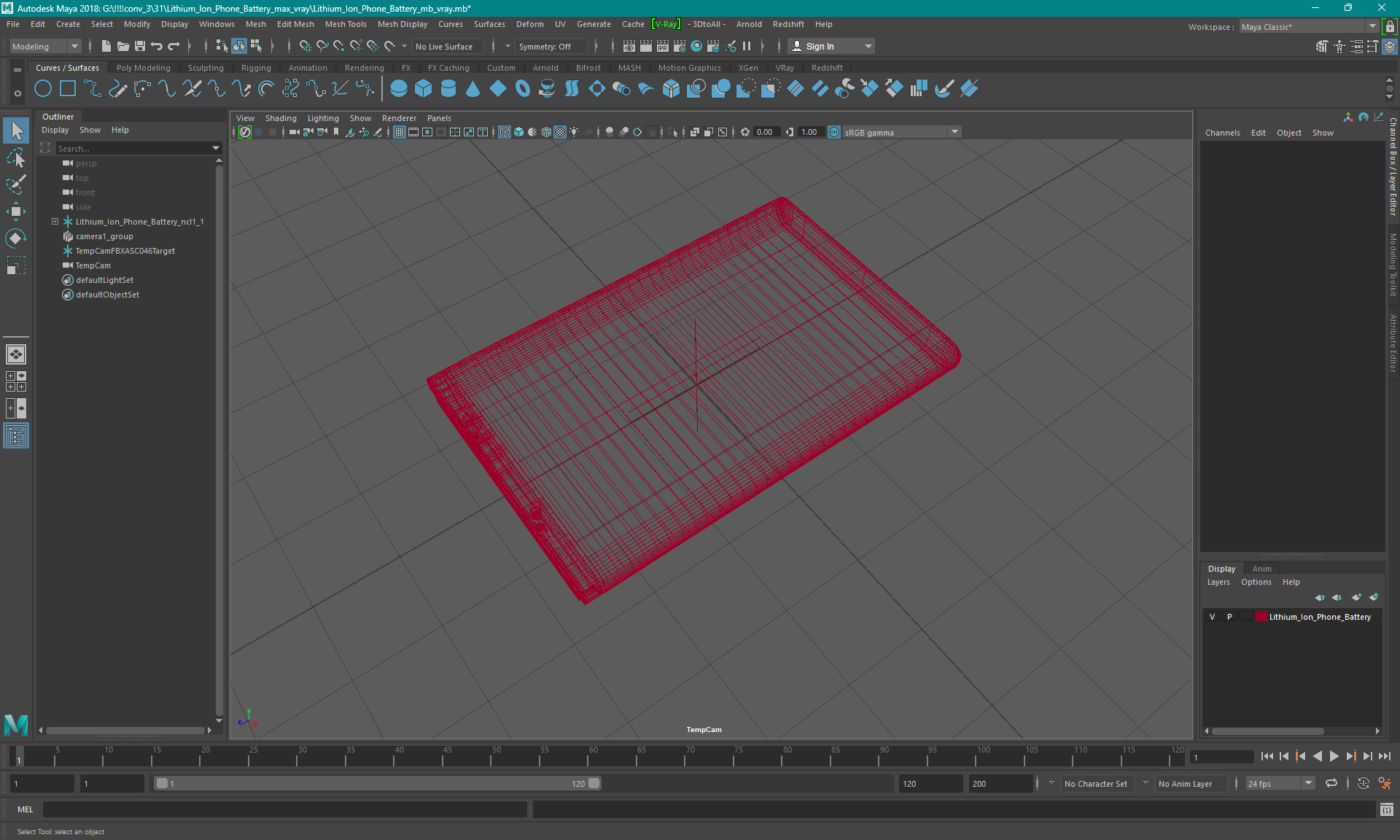 3D model Lithium Ion Phone Battery