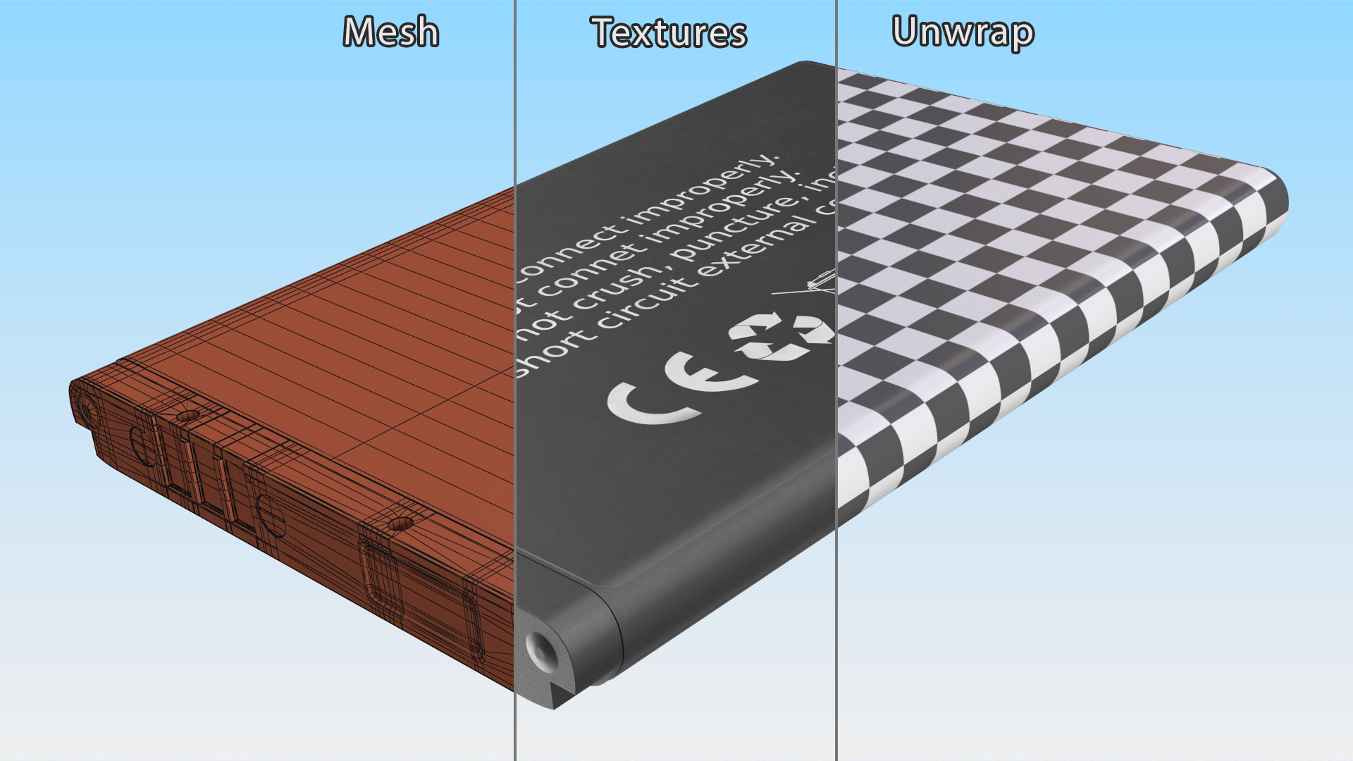 3D model Lithium Ion Phone Battery