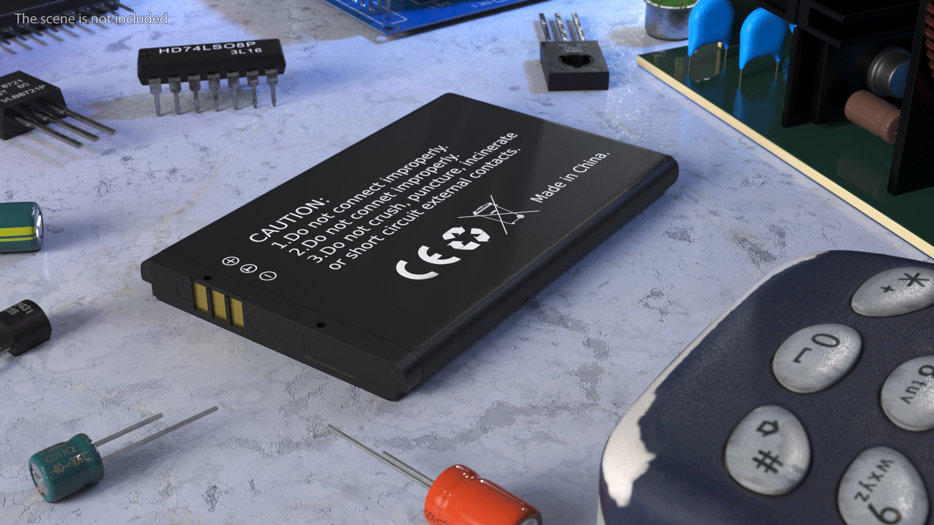 3D model Lithium Ion Phone Battery