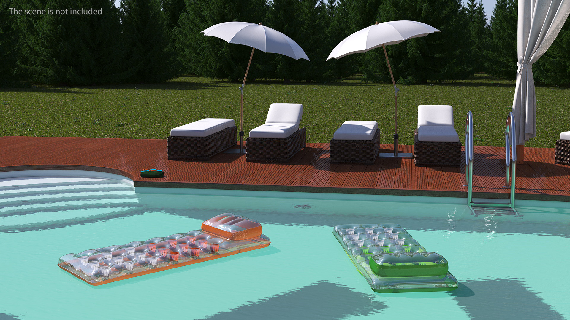 Comfortable Outdoor Pool 3D model