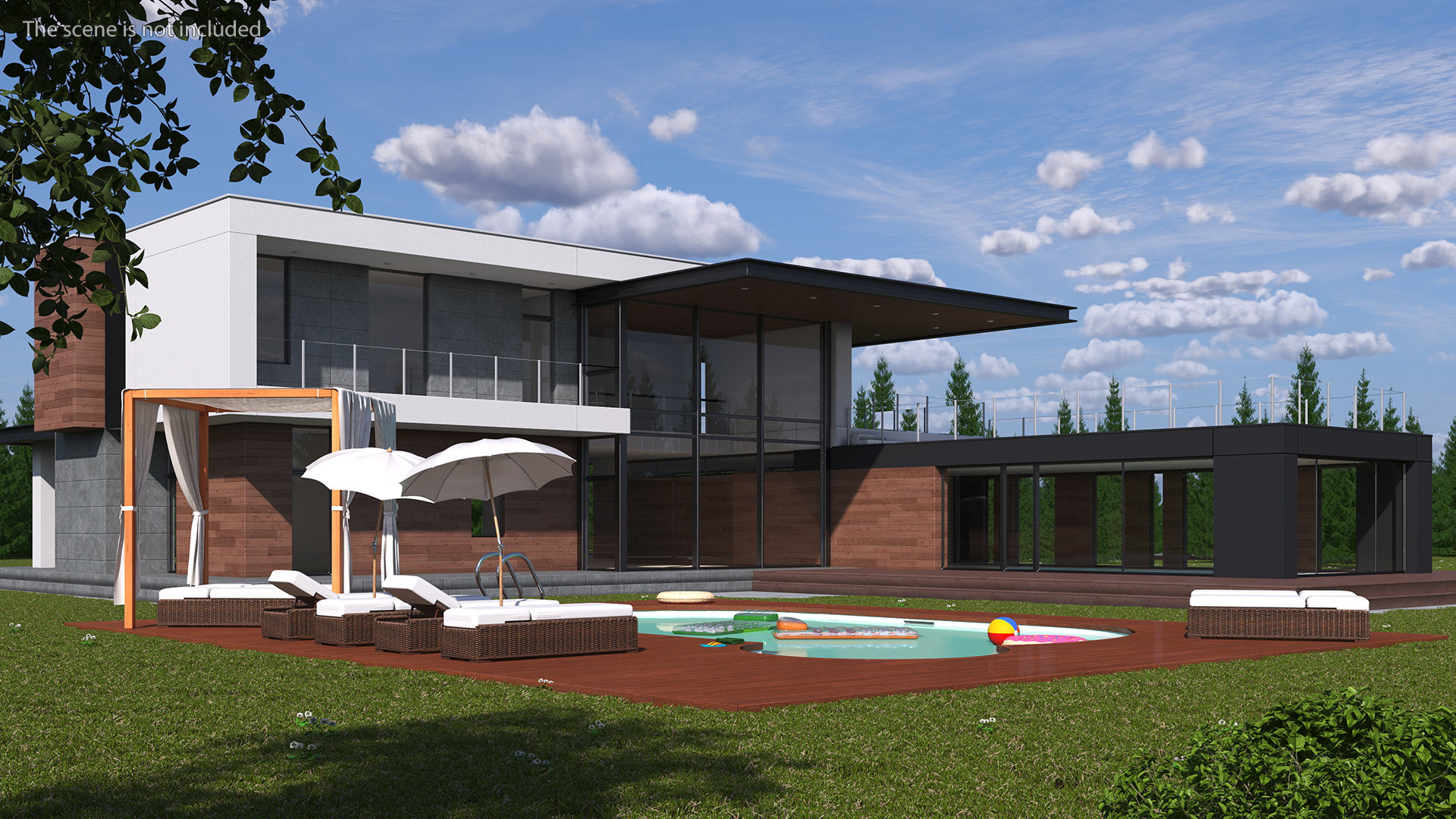 Comfortable Outdoor Pool 3D model
