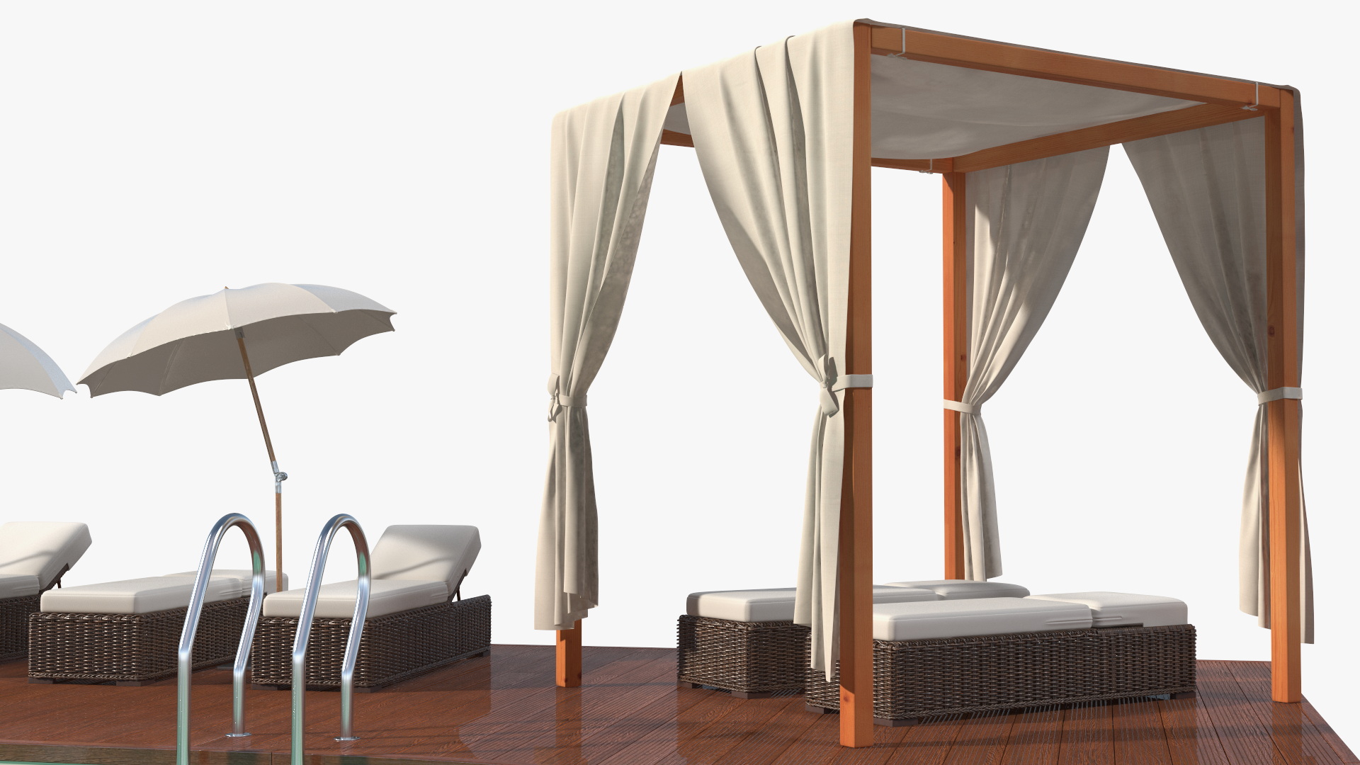 Comfortable Outdoor Pool 3D model