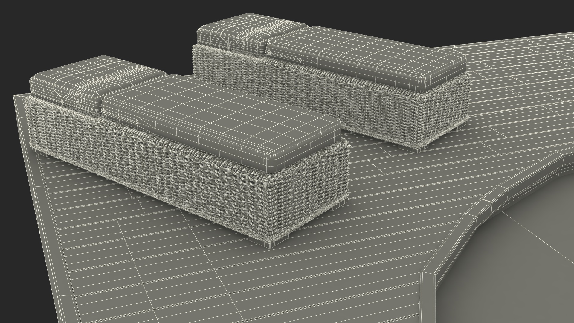 Comfortable Outdoor Pool 3D model