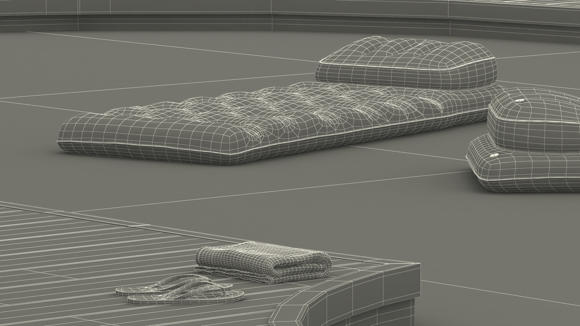 Comfortable Outdoor Pool 3D model