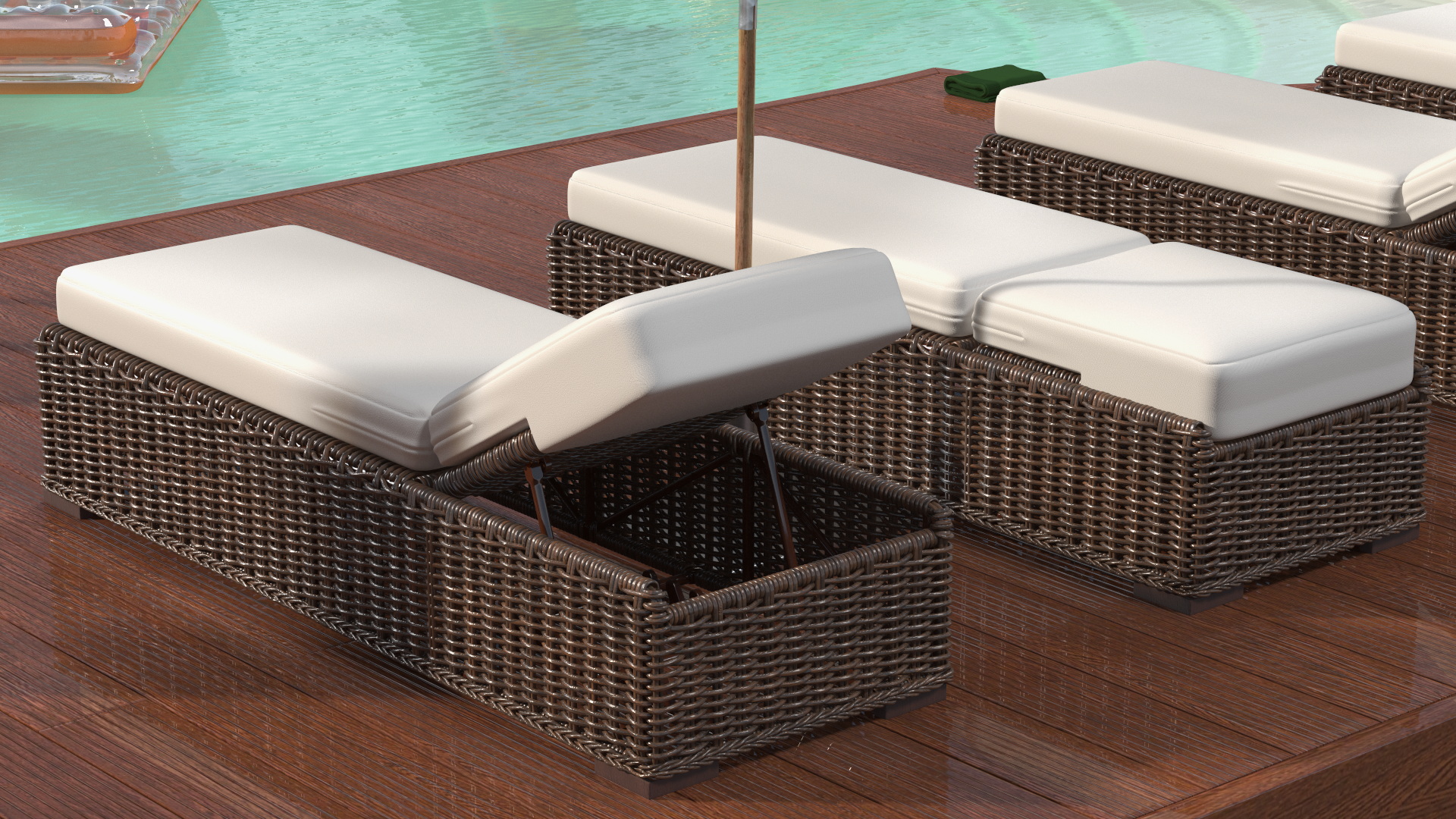 Comfortable Outdoor Pool 3D model
